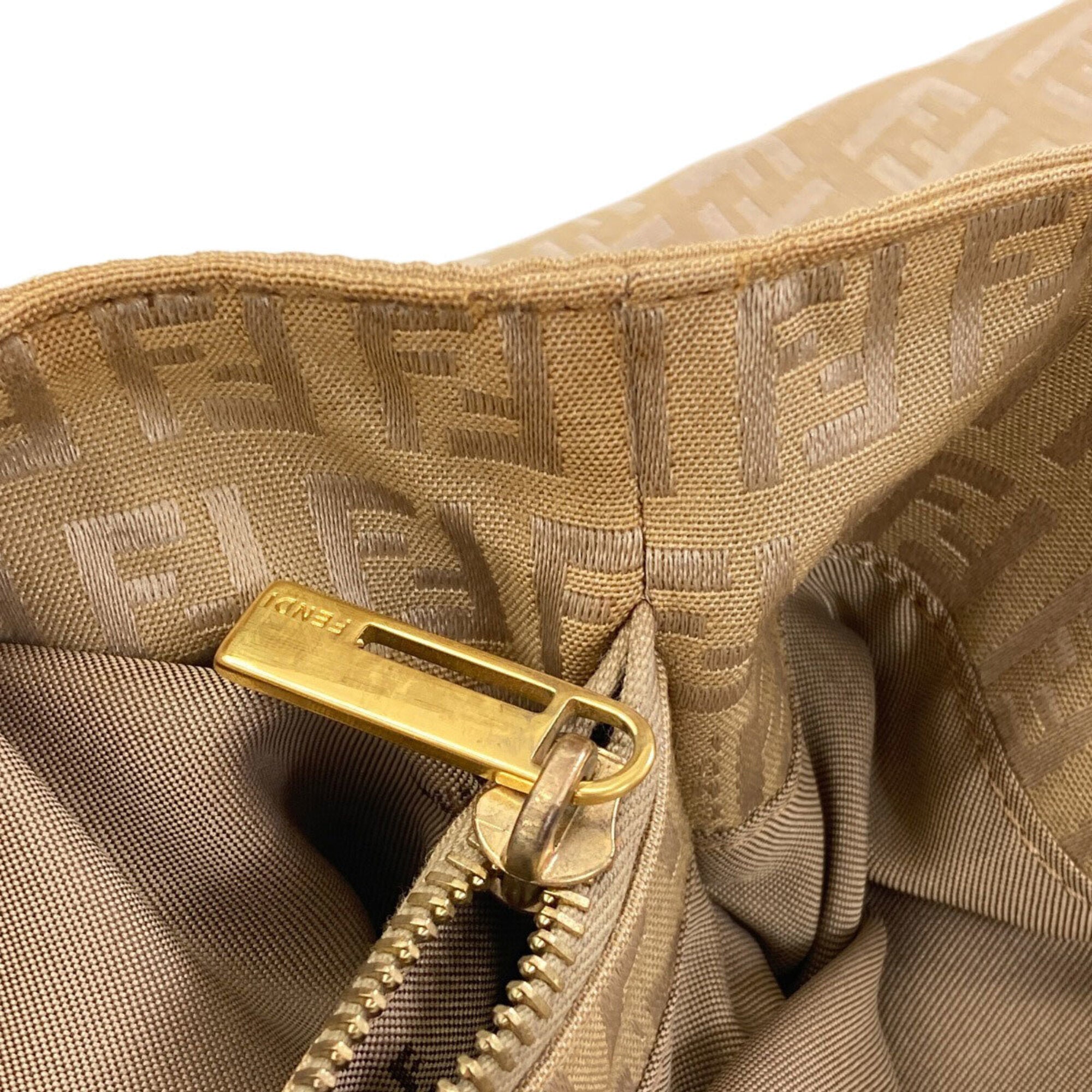 Fendi Zucca Beige Canvas Tote Bag (Pre-Owned)