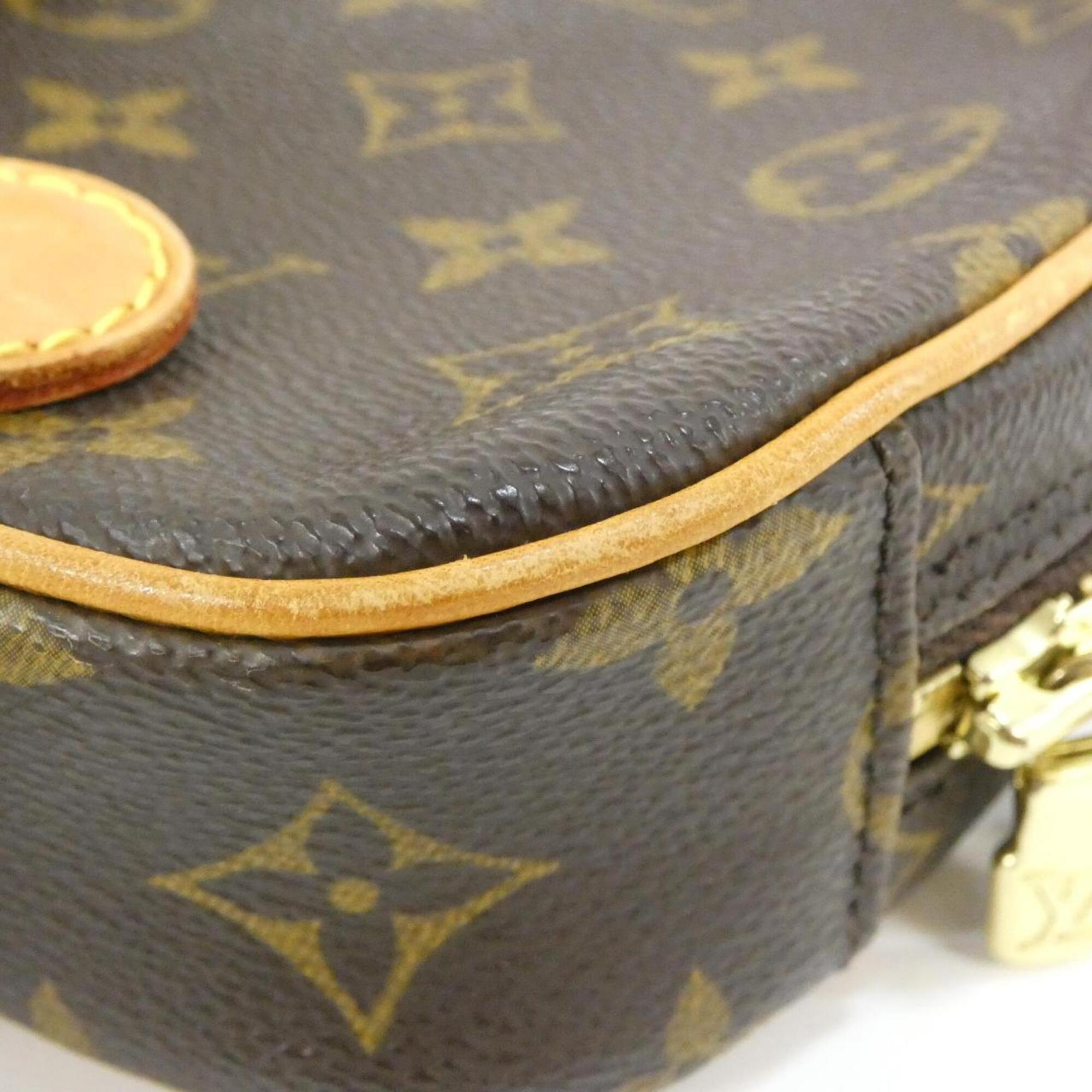 Louis Vuitton Monogram Marron Coated Canvas Pochette Shoulder Bag Sling Bag (Pre-Owned)