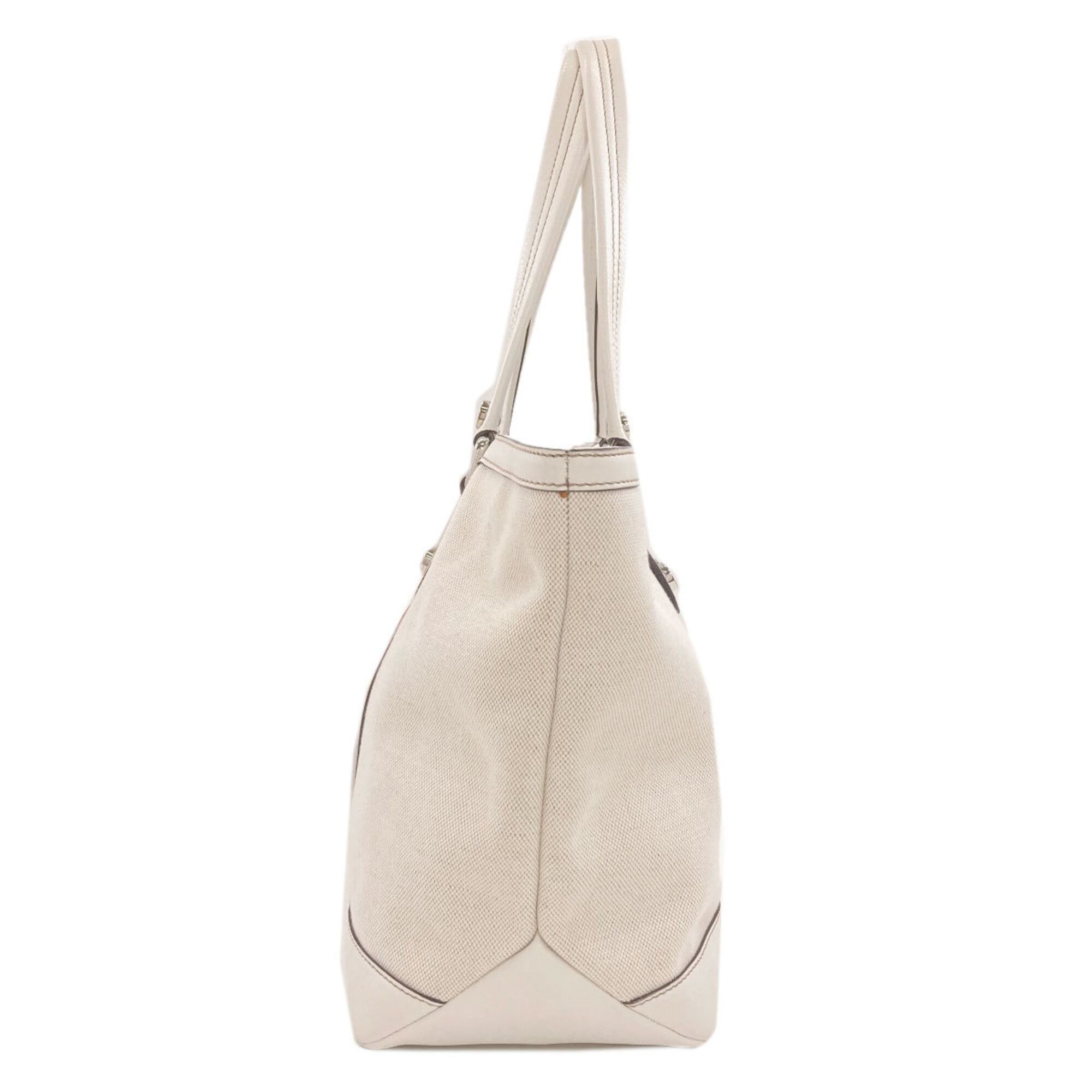 Gucci White Canvas Tote Bag (Pre-Owned)