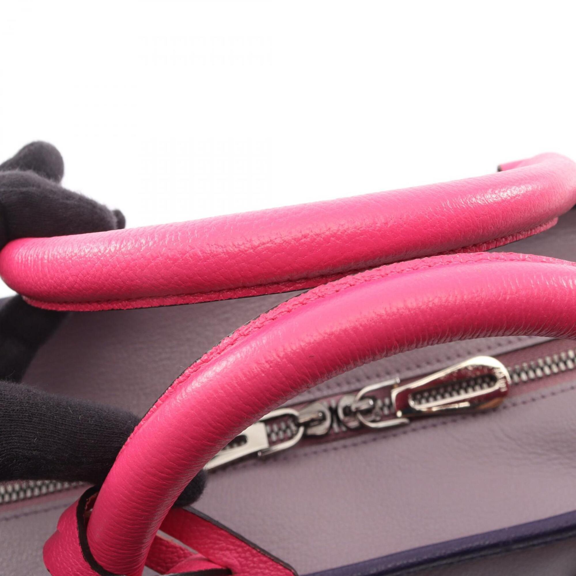 Loewe Pink Purple Leather Handbag (Pre-Owned)