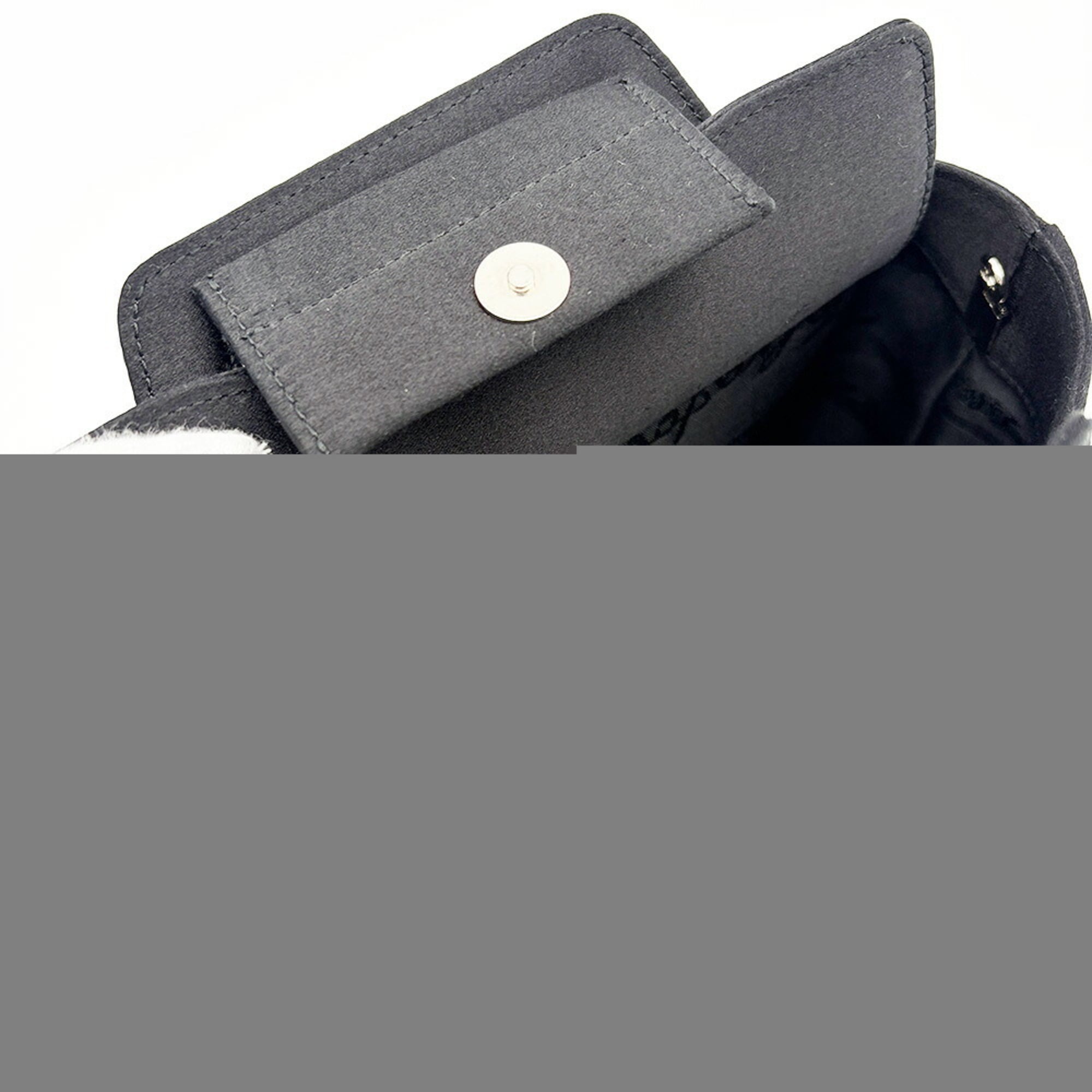 Salvatore Ferragamo Black Satin Shoulder Bag (Pre-Owned)