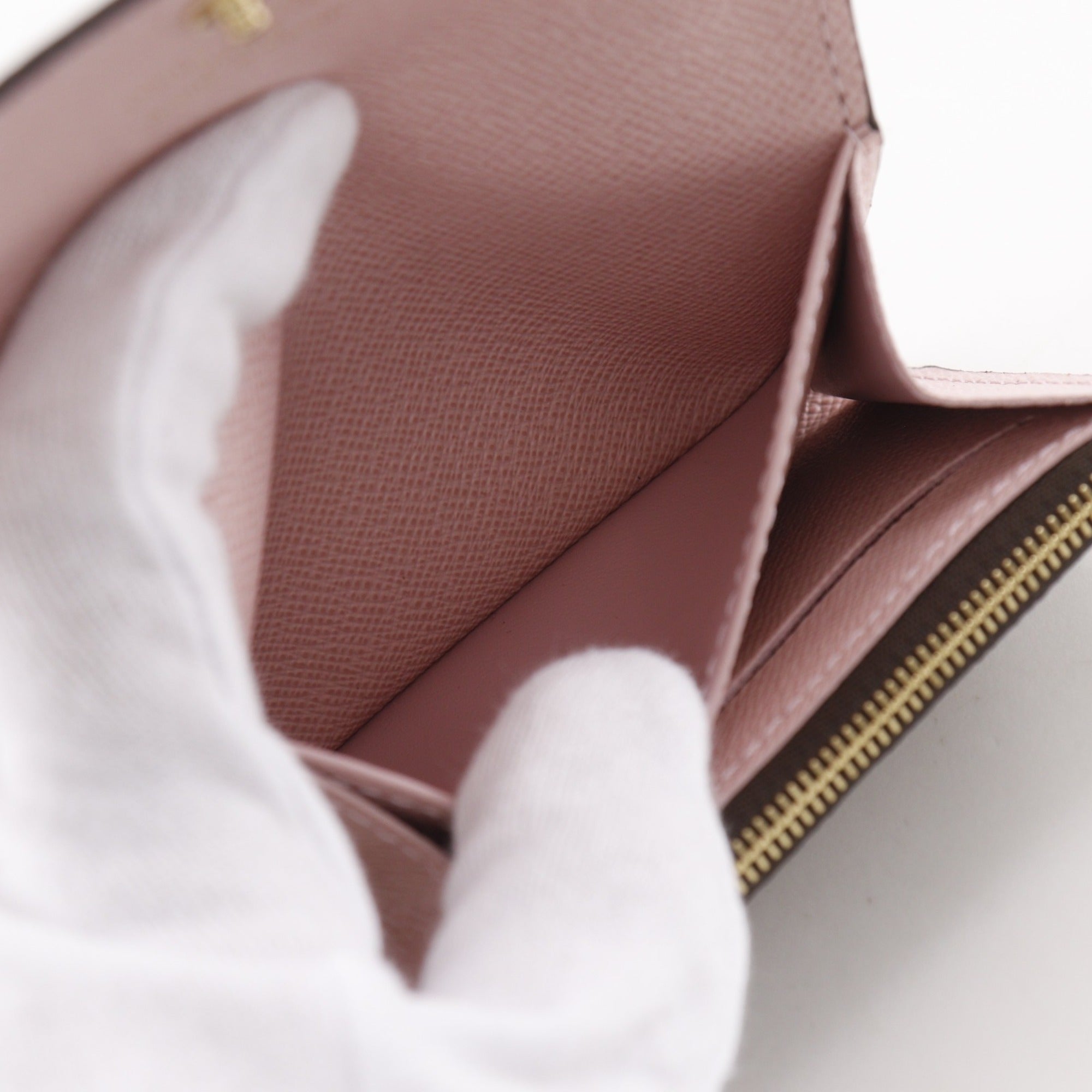 Louis Vuitton Brown Monogram Rose Ballerine Monogram Coin Purse/Coin Case (Pre-Owned)