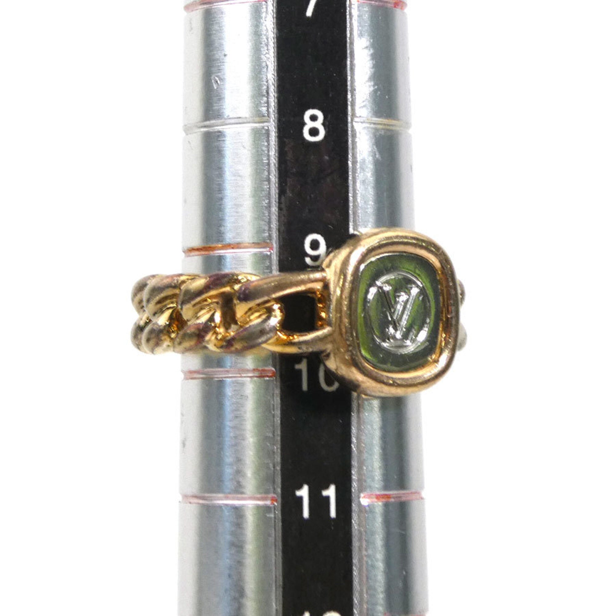 Louis Vuitton Gold Silver Metal Band Ring (Pre-Owned)