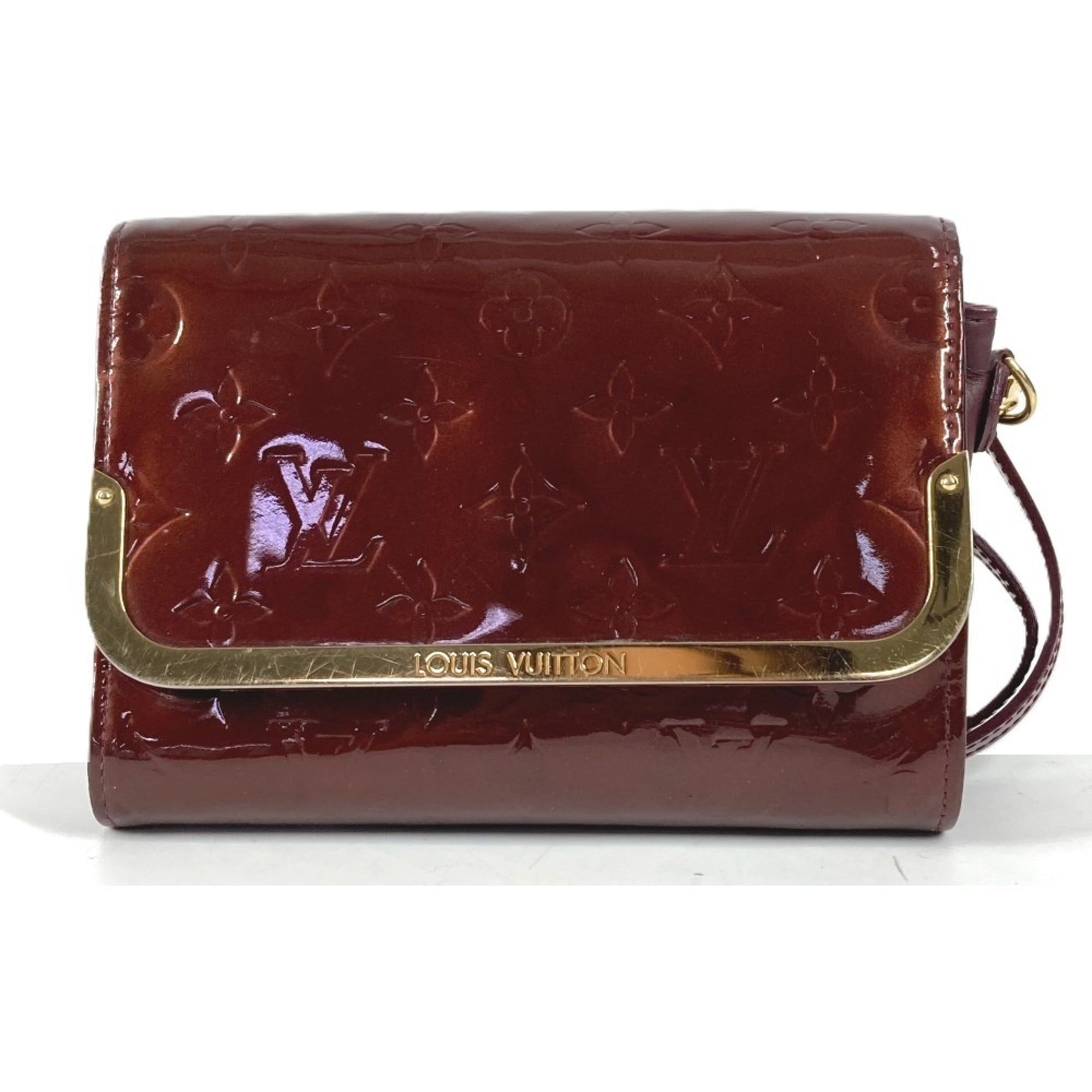 Louis Vuitton Purple Rouge Fauviste Monogram Vernis Canvas Clutch Bag Shoulder Bag (Pre-Owned)