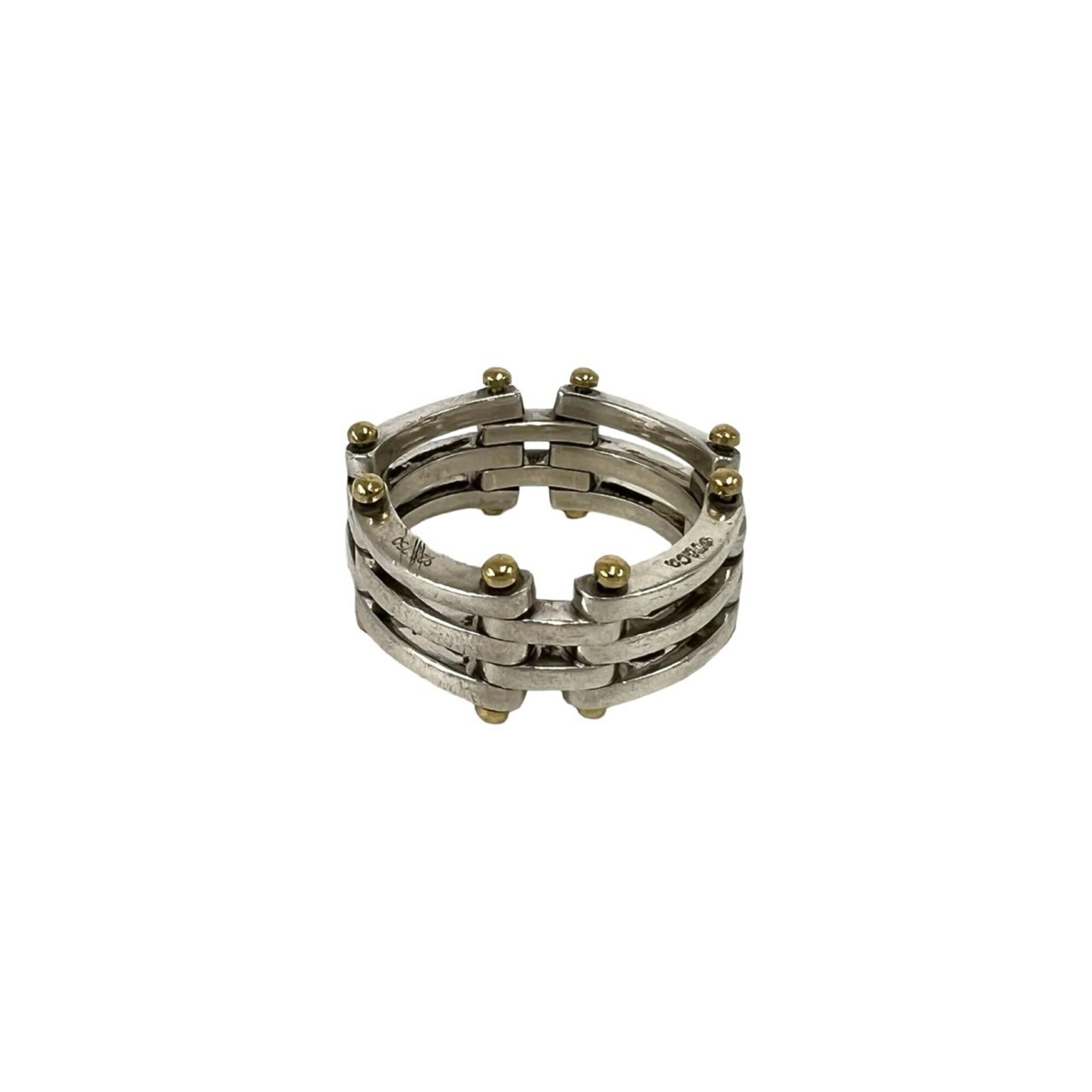Tiffany Gold Silver Gold (18K) Silver 925 Band Ring (Pre-Owned)