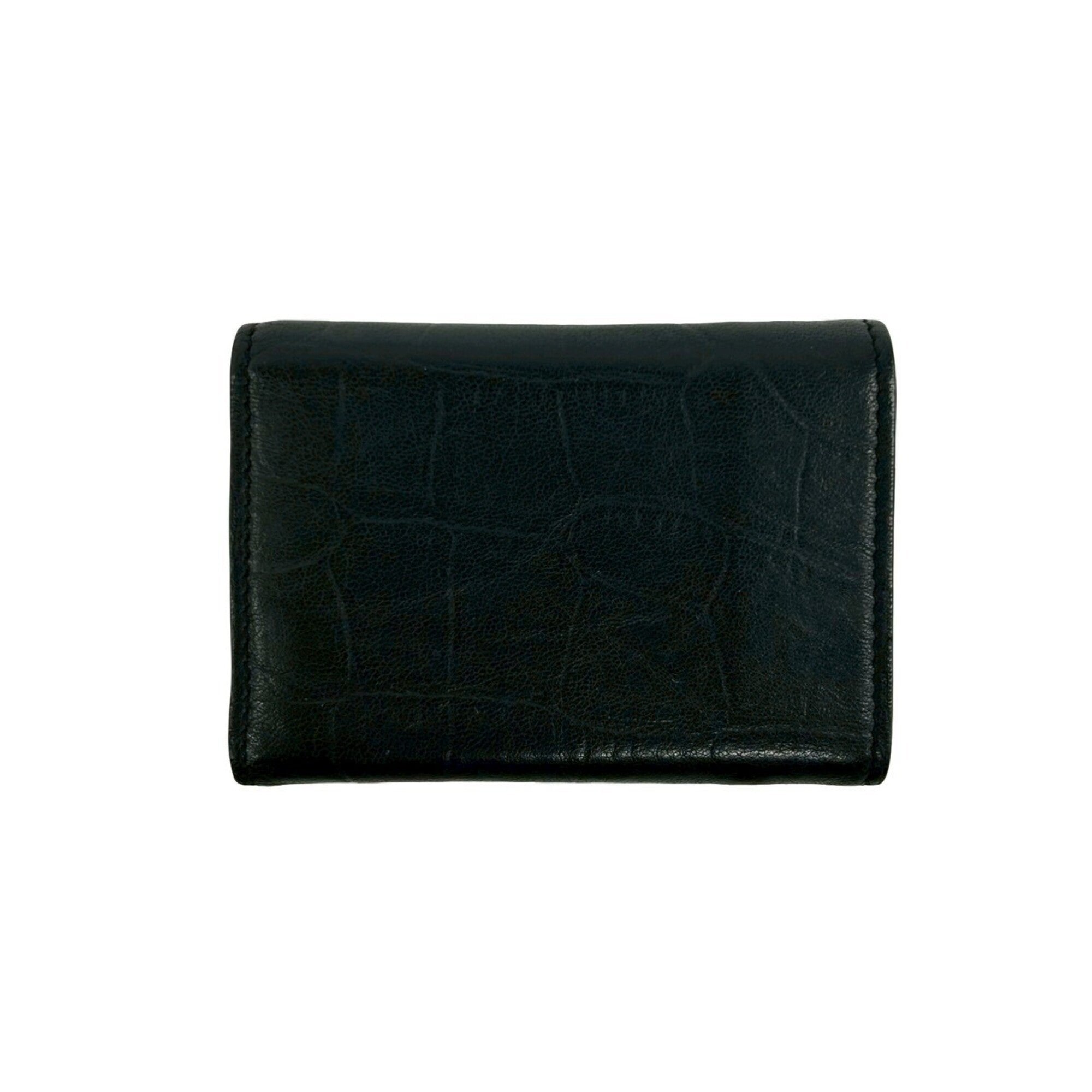 Saint Laurent Black Leather Wallet (Tri-Fold) (Pre-Owned)