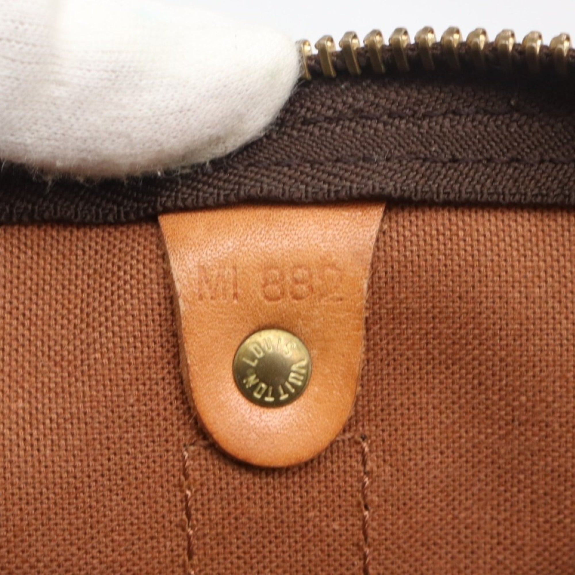 Louis Vuitton Monogram Brown Coated Canvas Leather Boston Bag (Pre-Owned)