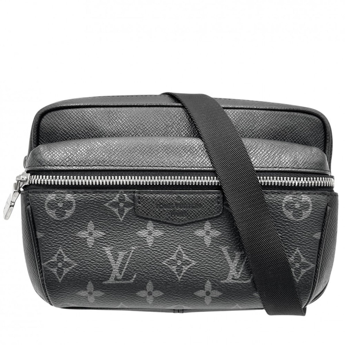 Louis Vuitton Noir Monogram Eclipse Taiga Leather Fanny Pack Pouch Sling Bag (Pre-Owned)