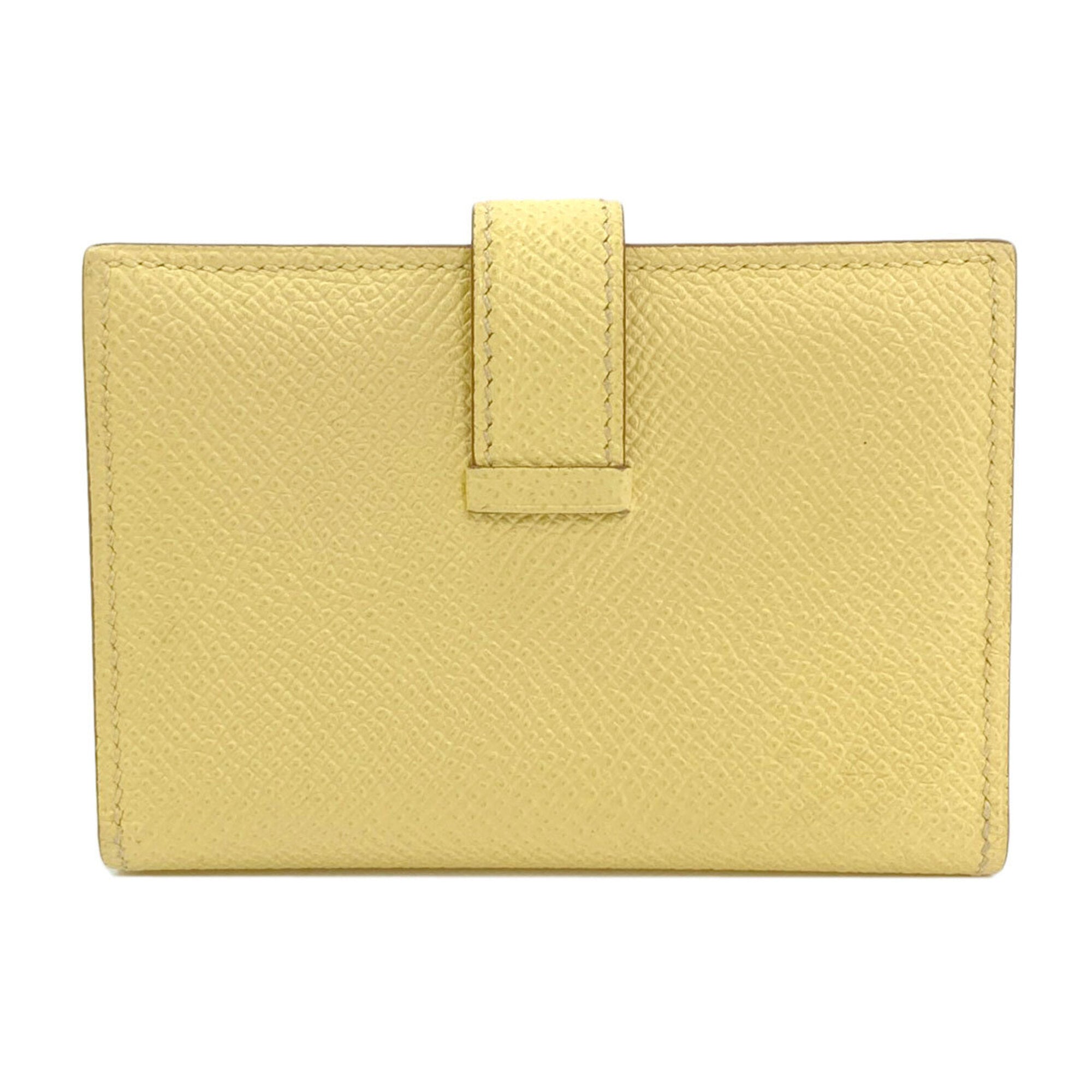 Hermes Yellow Epsom Leather Coin Purse/Coin Case (Pre-Owned)