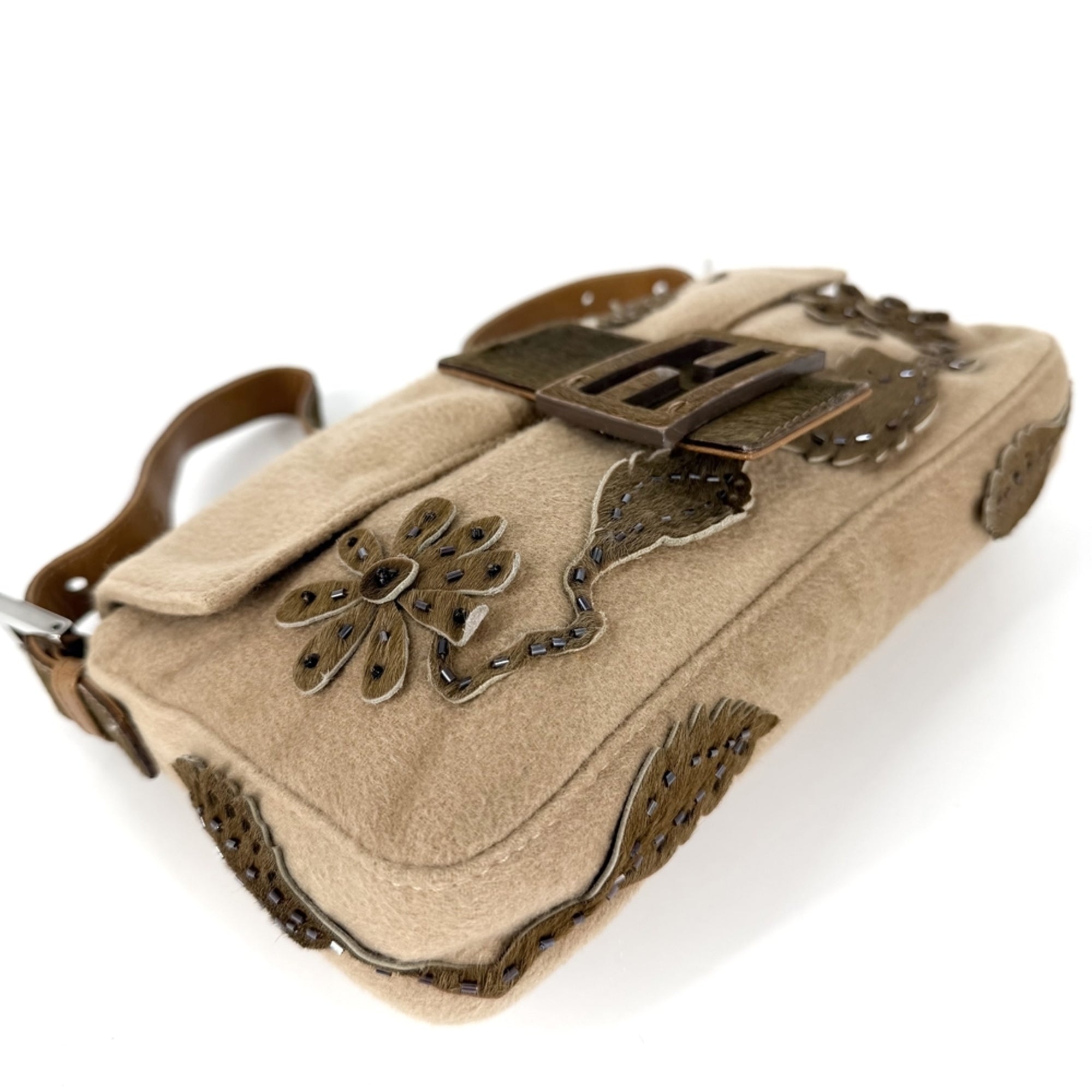 Fendi Brown Wool Handbag (Pre-Owned)