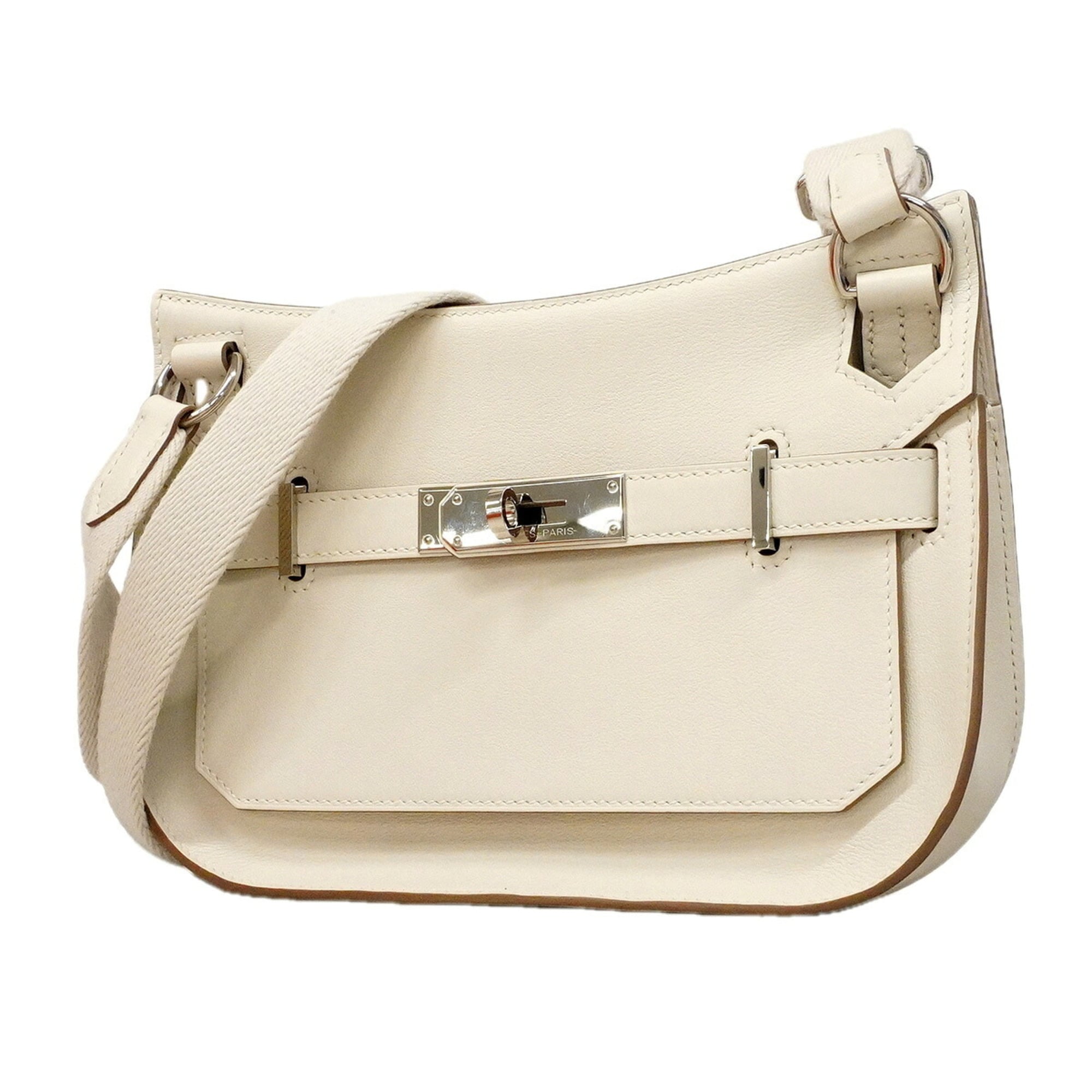 Hermes White Swift Leather Shoulder Bag (Pre-Owned)