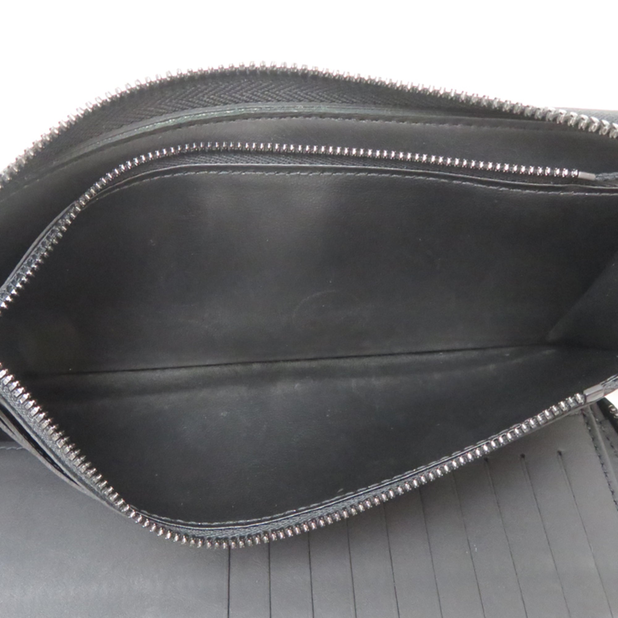 Louis Vuitton Black Leather Long Wallet (Bi-Fold) (Pre-Owned)