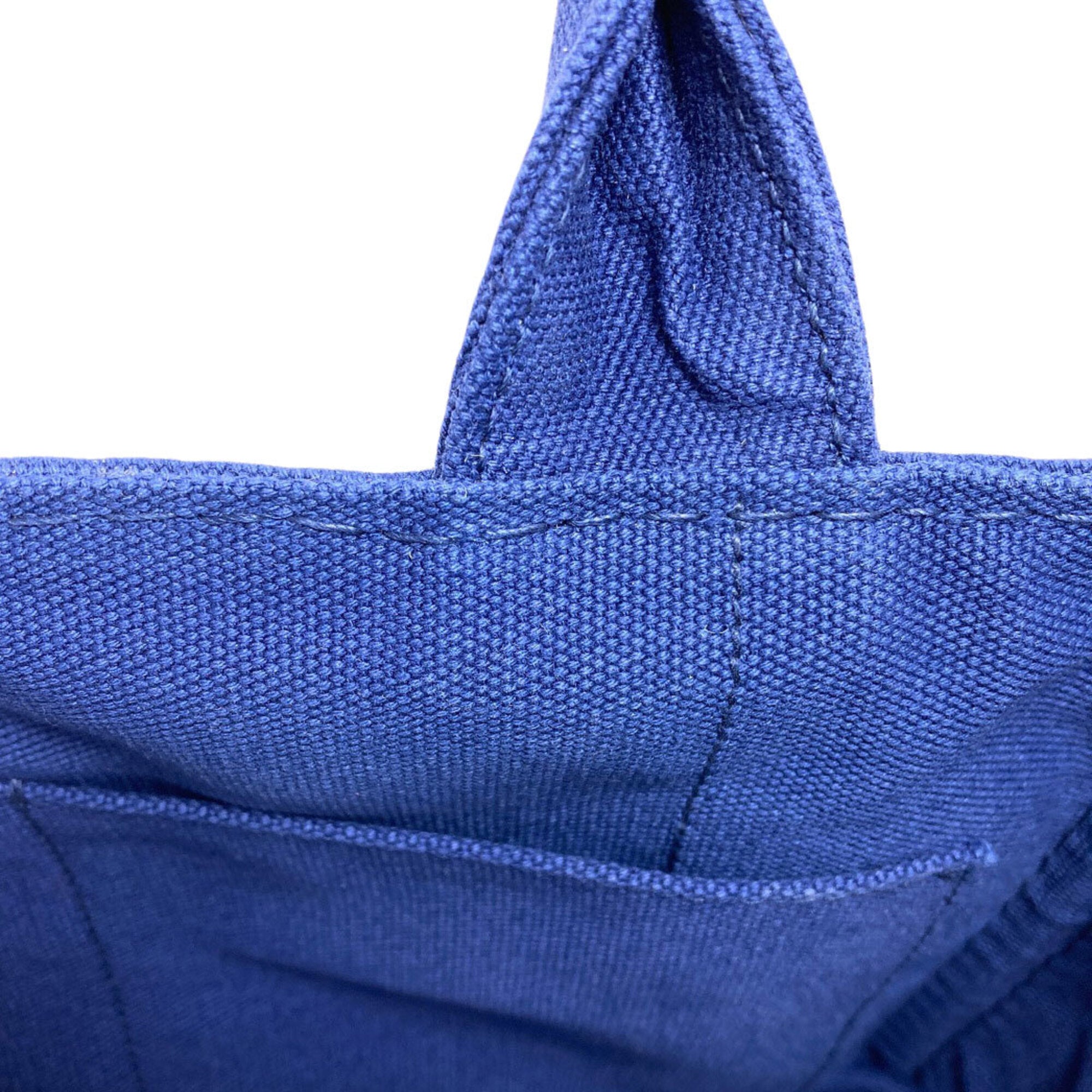 Prada Blue Canvas Handbag (Pre-Owned)