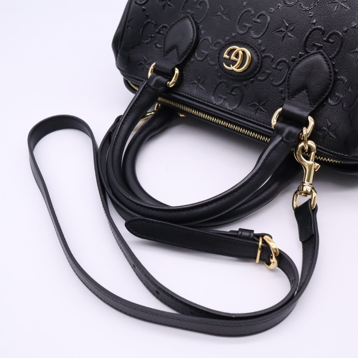Gucci Beige Brown Leather Handbag Shoulder Bag (Pre-Owned)