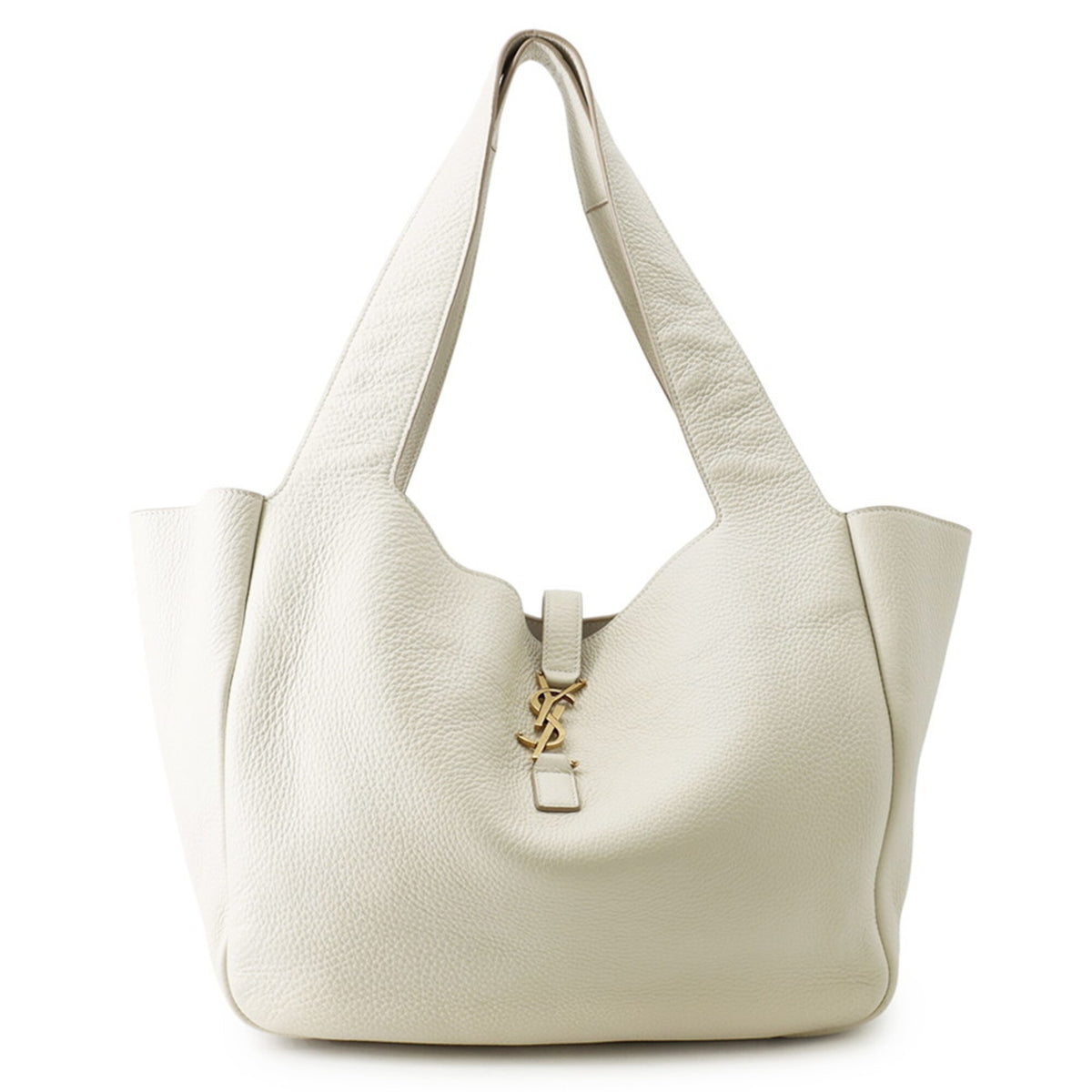 Yves Saint Laurent Dark Beige Handbag Tote Bag (Pre-Owned)