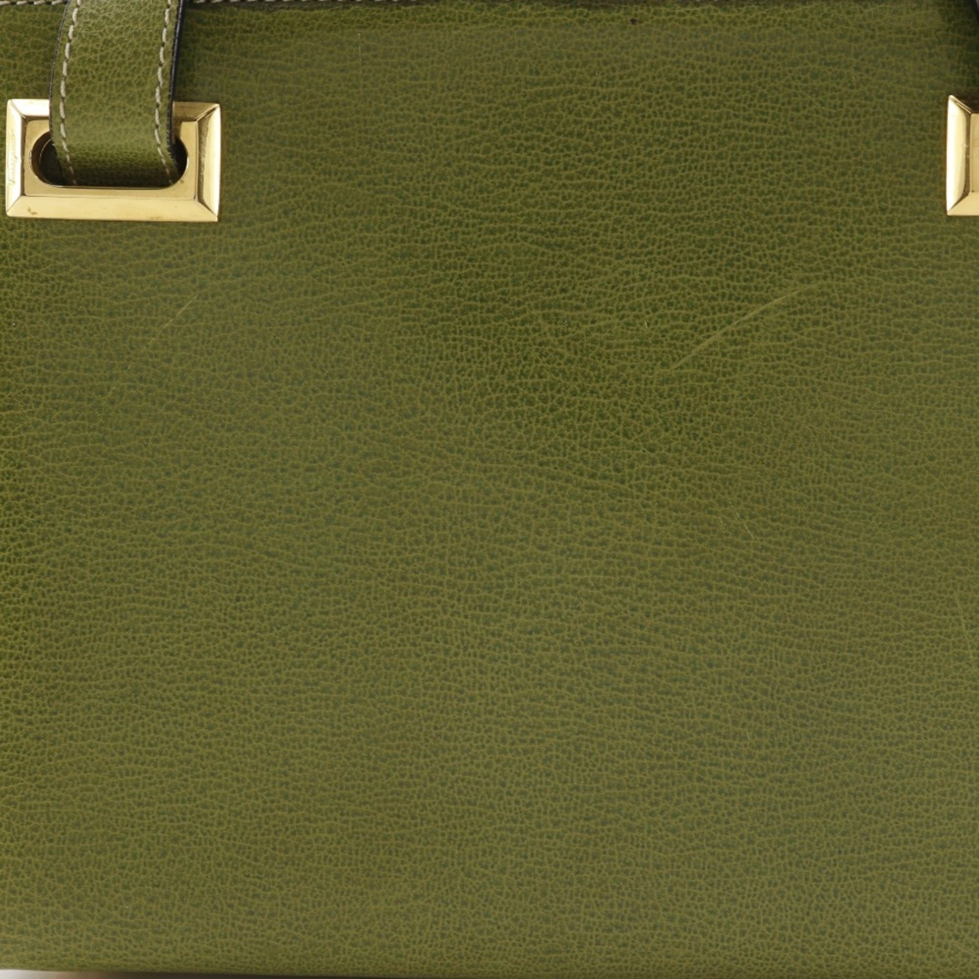 Salvatore Ferragamo Green Leather Shoulder Bag (Pre-Owned)