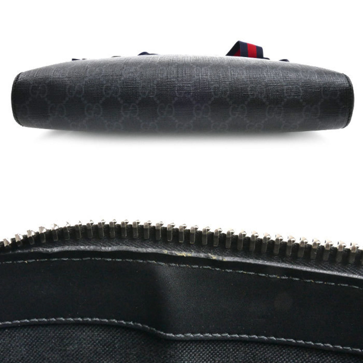 Gucci Black Gray Gg Supreme Shoulder Bag (Pre-Owned)