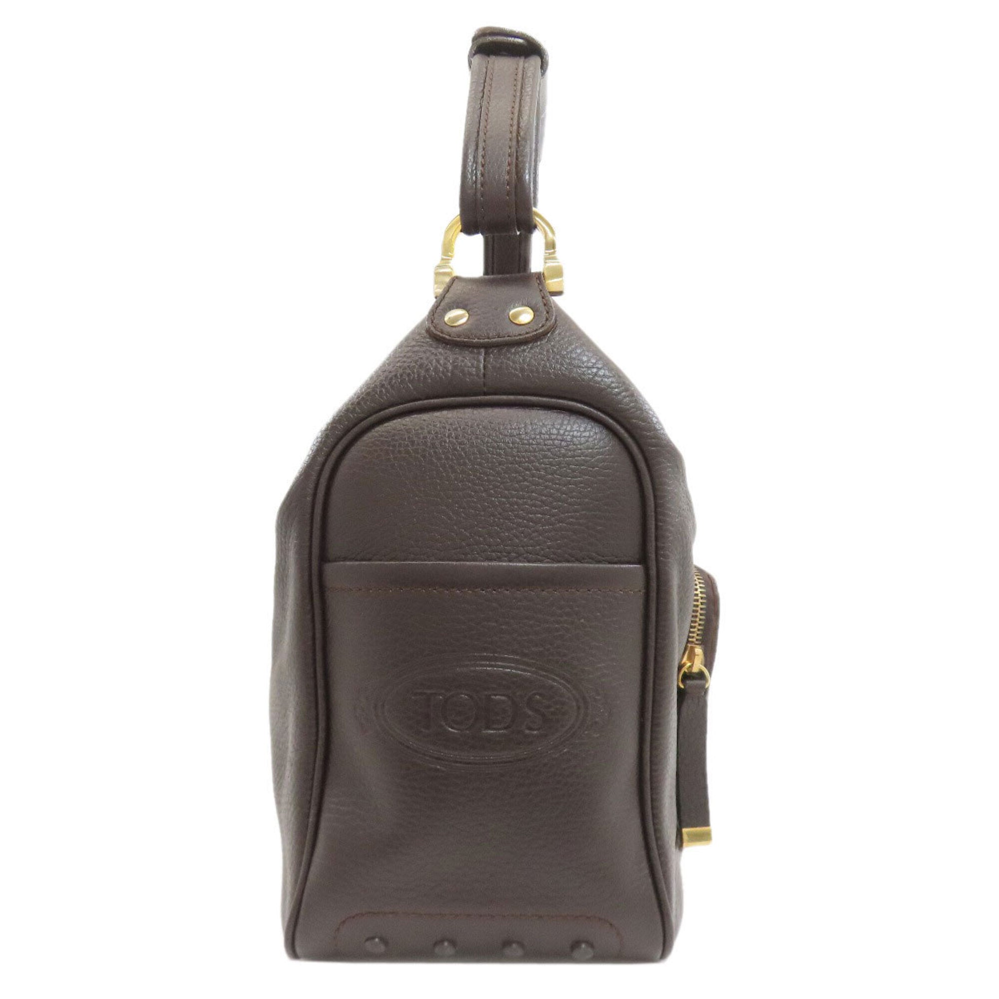 Tod's Dark Brown Leather Handbag (Pre-Owned)