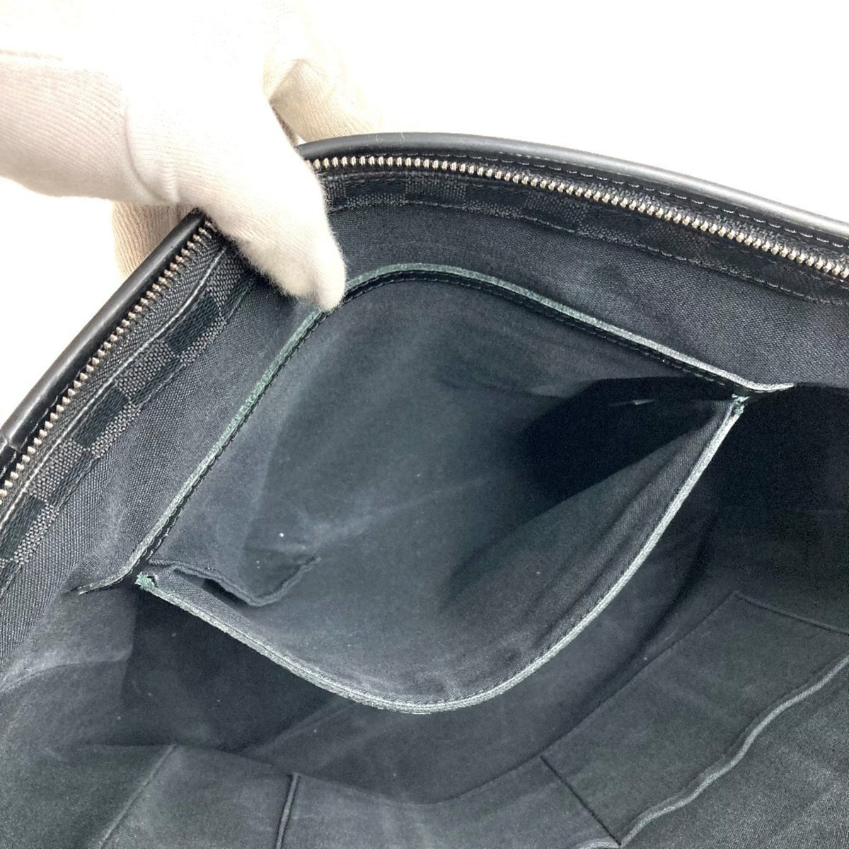 Louis Vuitton Black Damier Graphite Canvas Shoulder Bag Tote Bag (Pre-Owned)