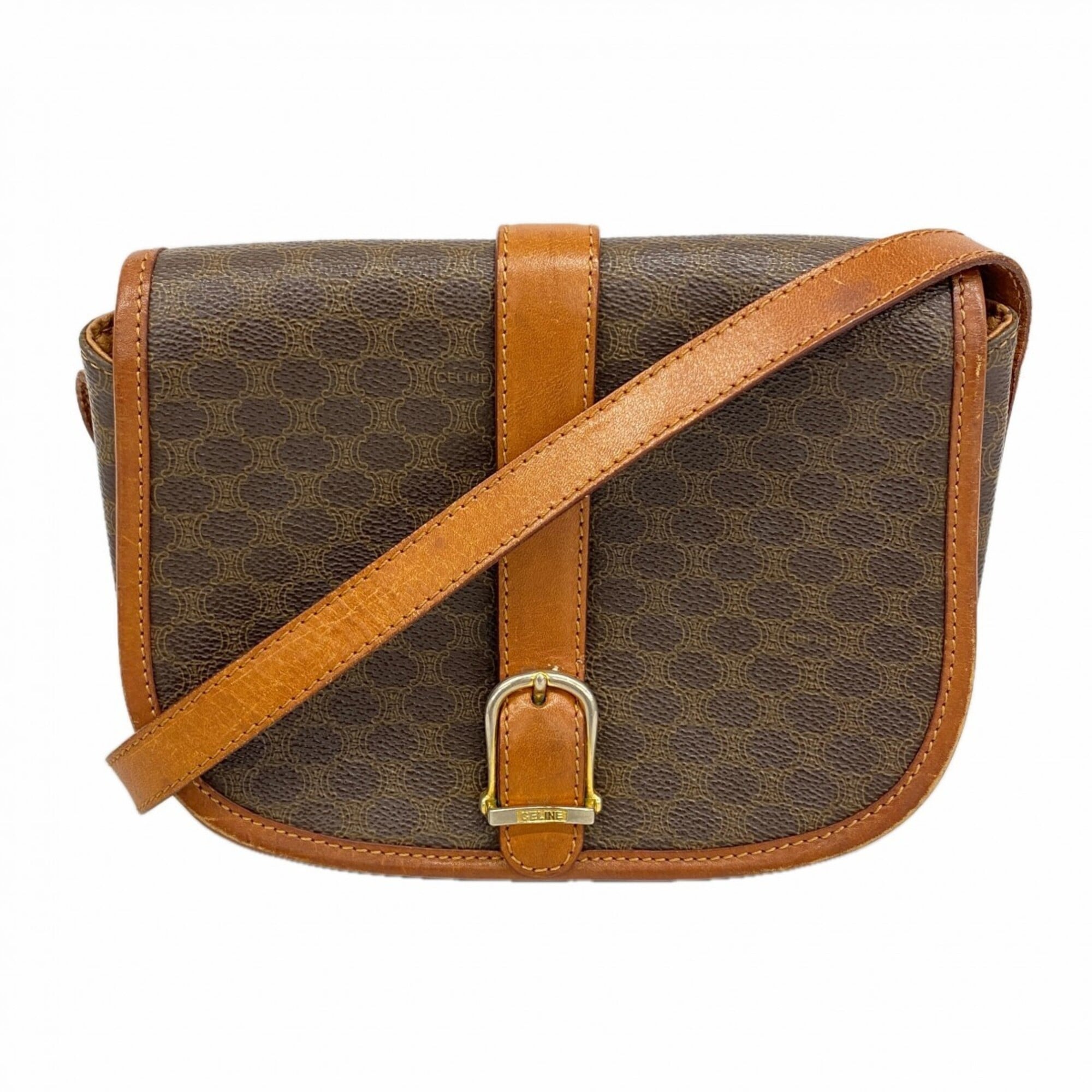 Celine Brown Pvc Shoulder Bag (Pre-Owned)