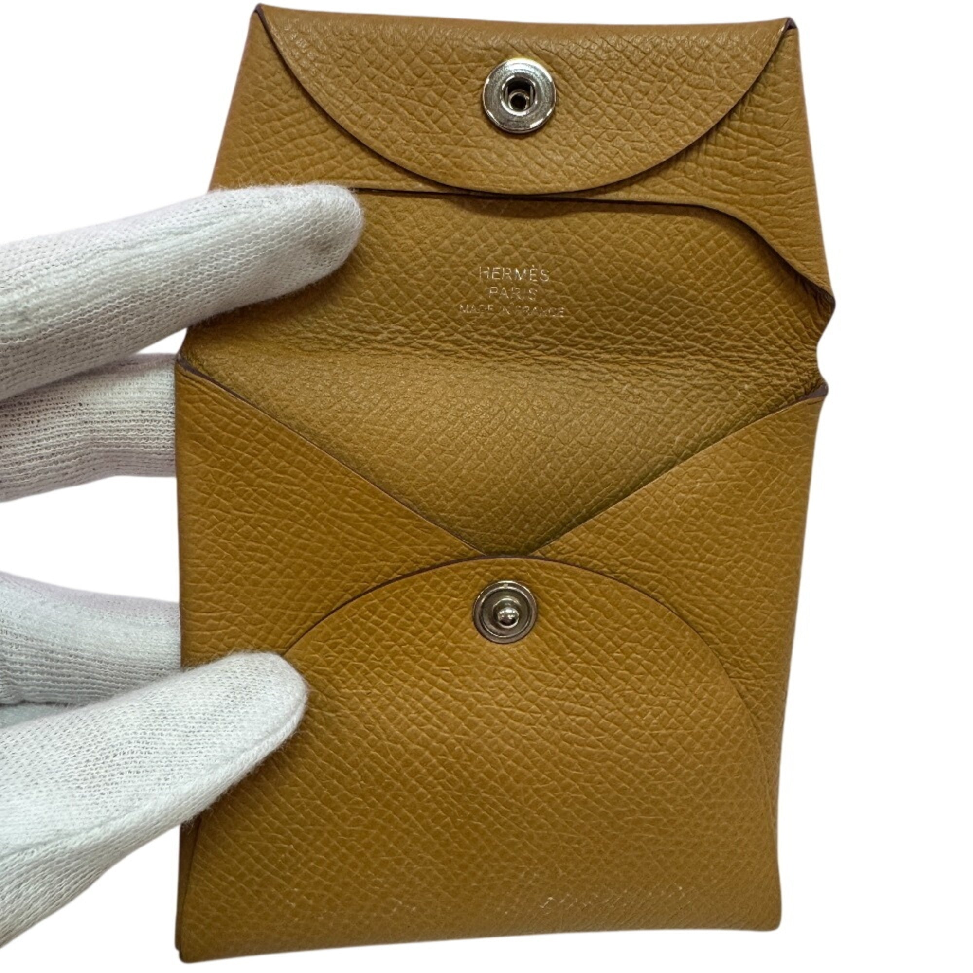 Hermes Brown Chevre Leather Coin Purse/Coin Case (Pre-Owned)
