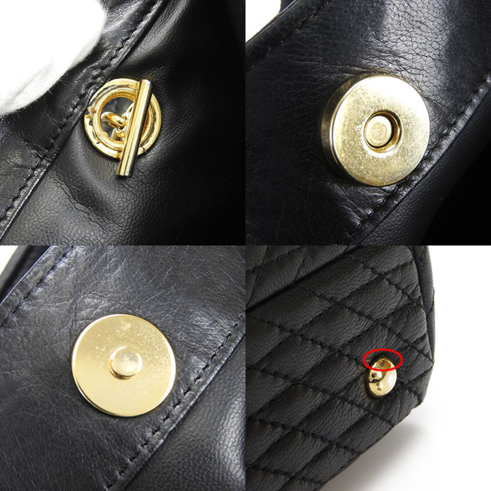 Bally Black Leather Shoulder Bag Tote Bag (Pre-Owned)