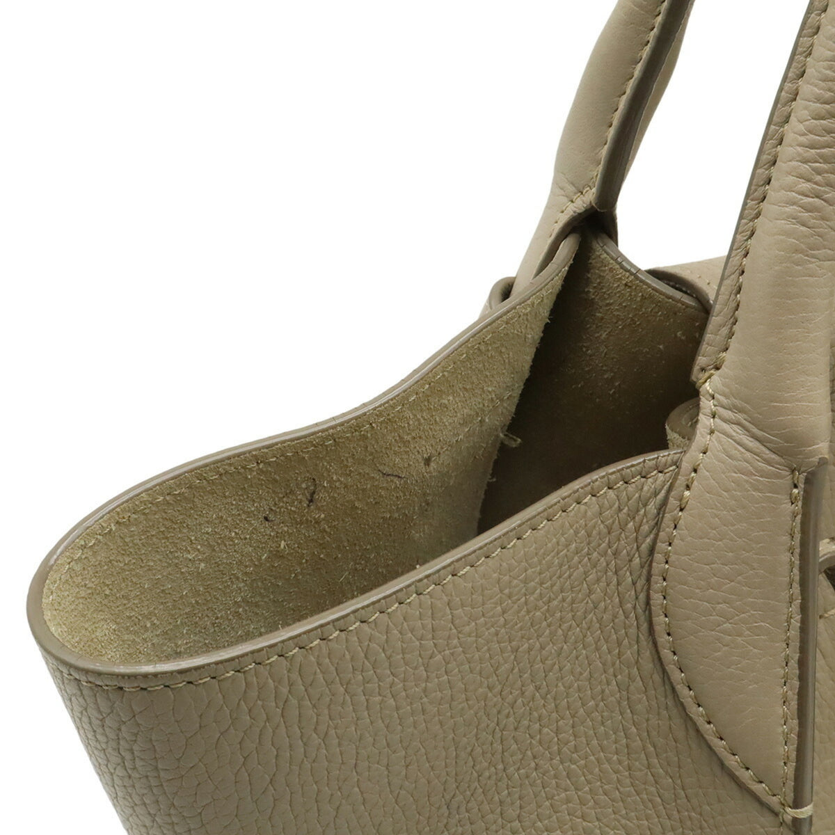 Celine Grayish Leather Handbag Shoulder Bag (Pre-Owned)