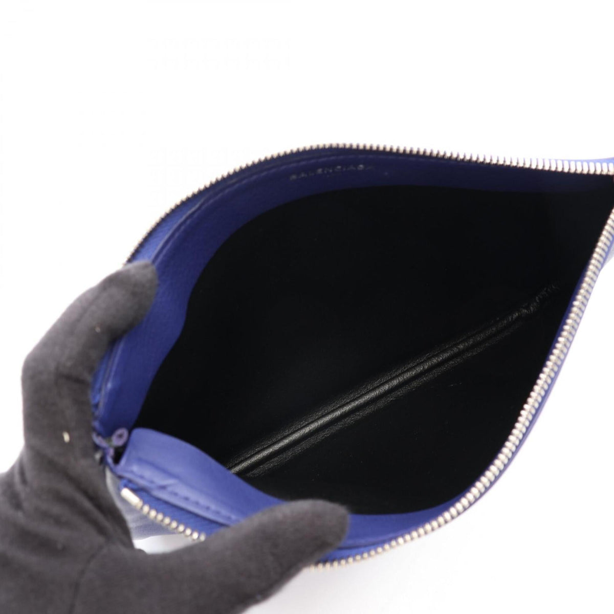Balenciaga Blue Leather Clutch Bag (Pre-Owned)