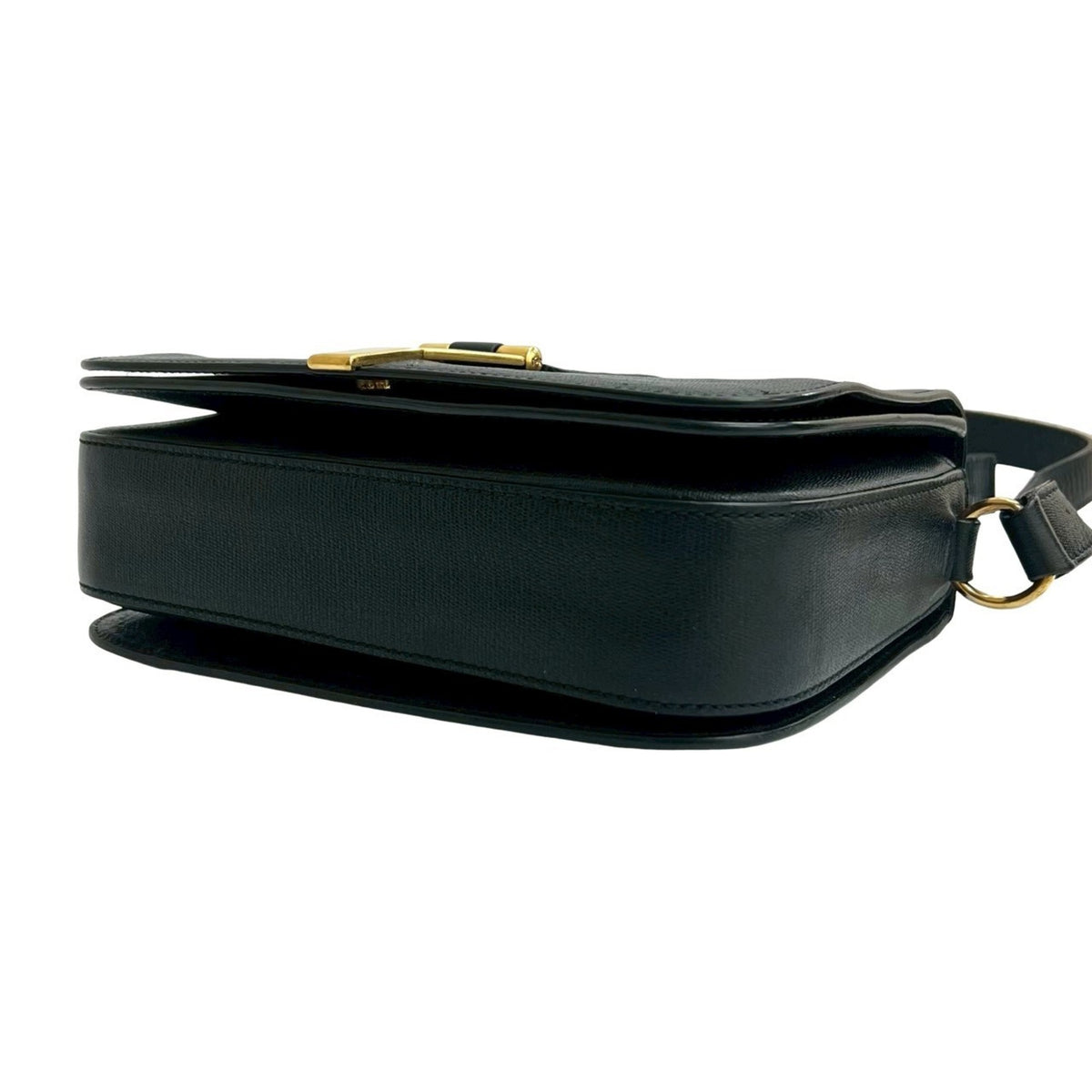 Yves Saint Laurent Black Leather Pochette Shoulder Bag (Pre-Owned)