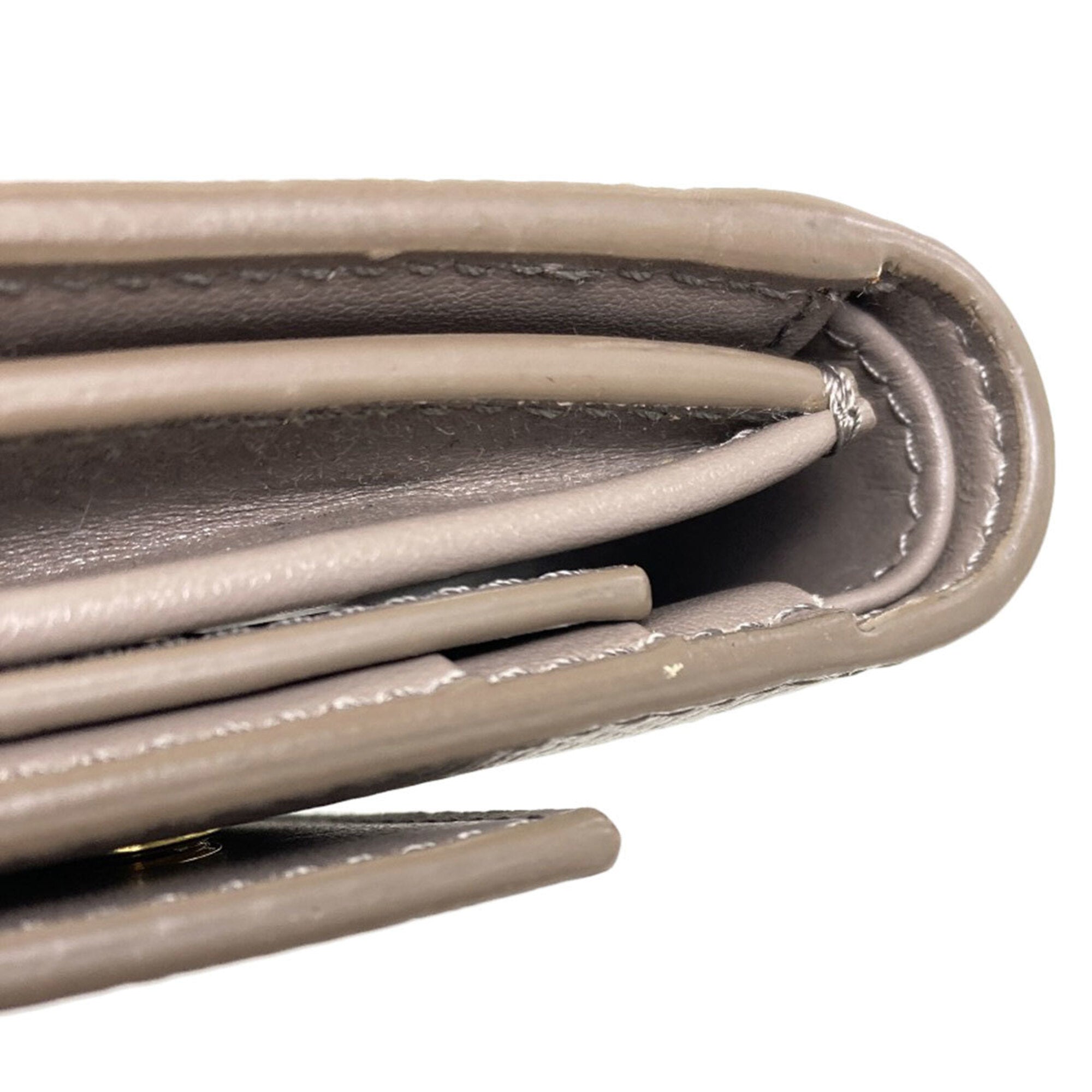 Celine Grayish Leather Wallet (Tri-Fold) (Pre-Owned)