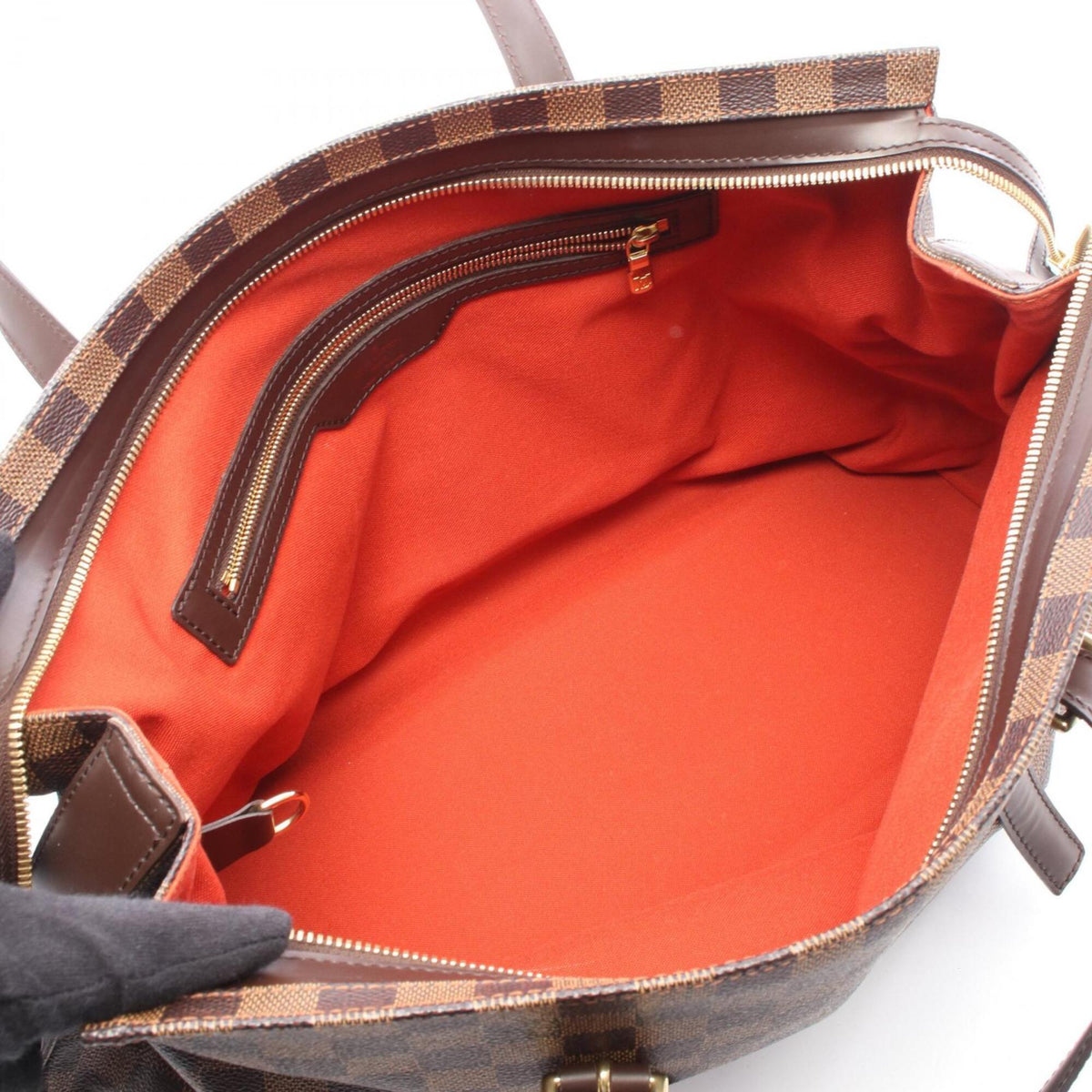 Louis Vuitton Brown Damier Canvas Coated Canvas Damier Canvas Leather Handbag Tote Bag (Pre-Owned)