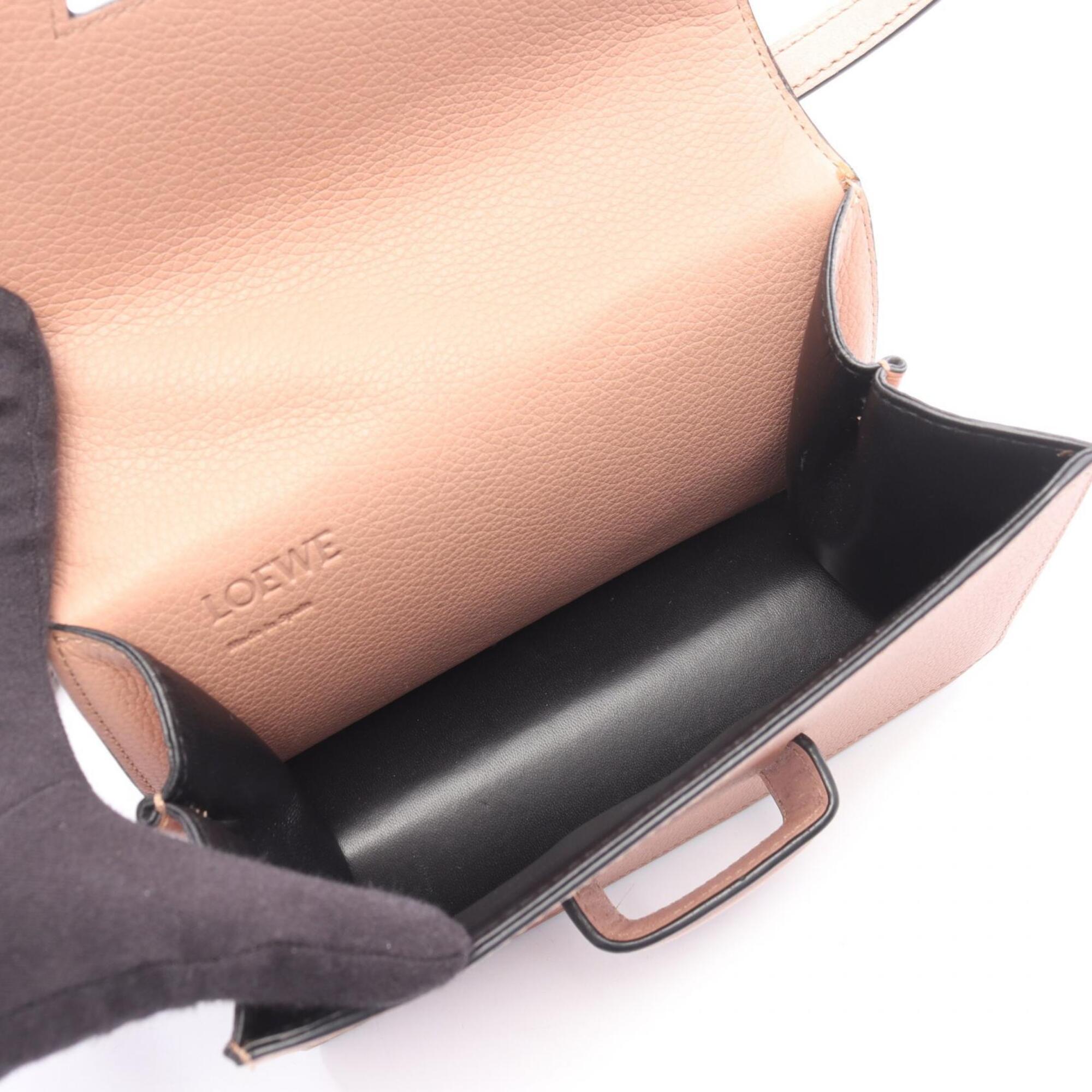 Loewe Pink Leather Handbag Shoulder Bag (Pre-Owned)