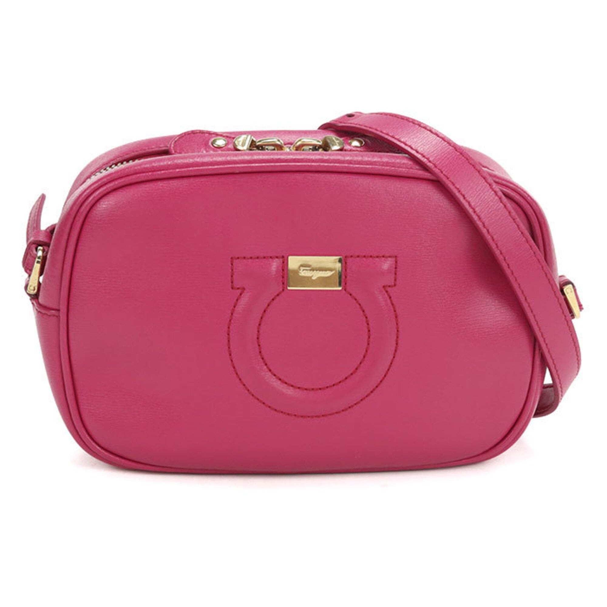 Salvatore Ferragamo Pink Leather Shoulder Bag (Pre-Owned)