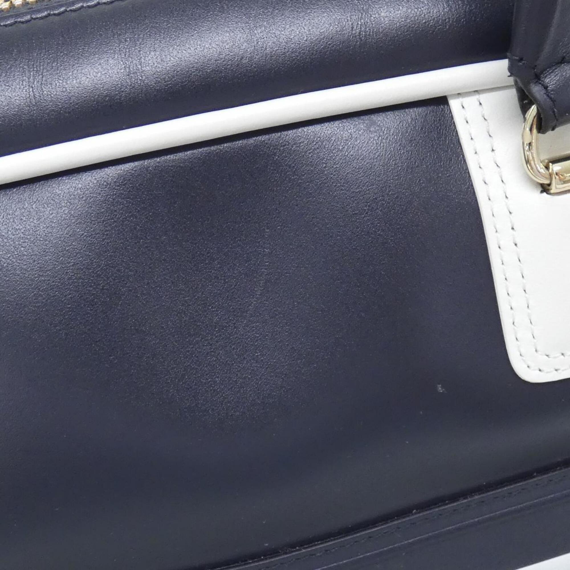 Christian Dior Blue Leather Boston Bag (Pre-Owned)