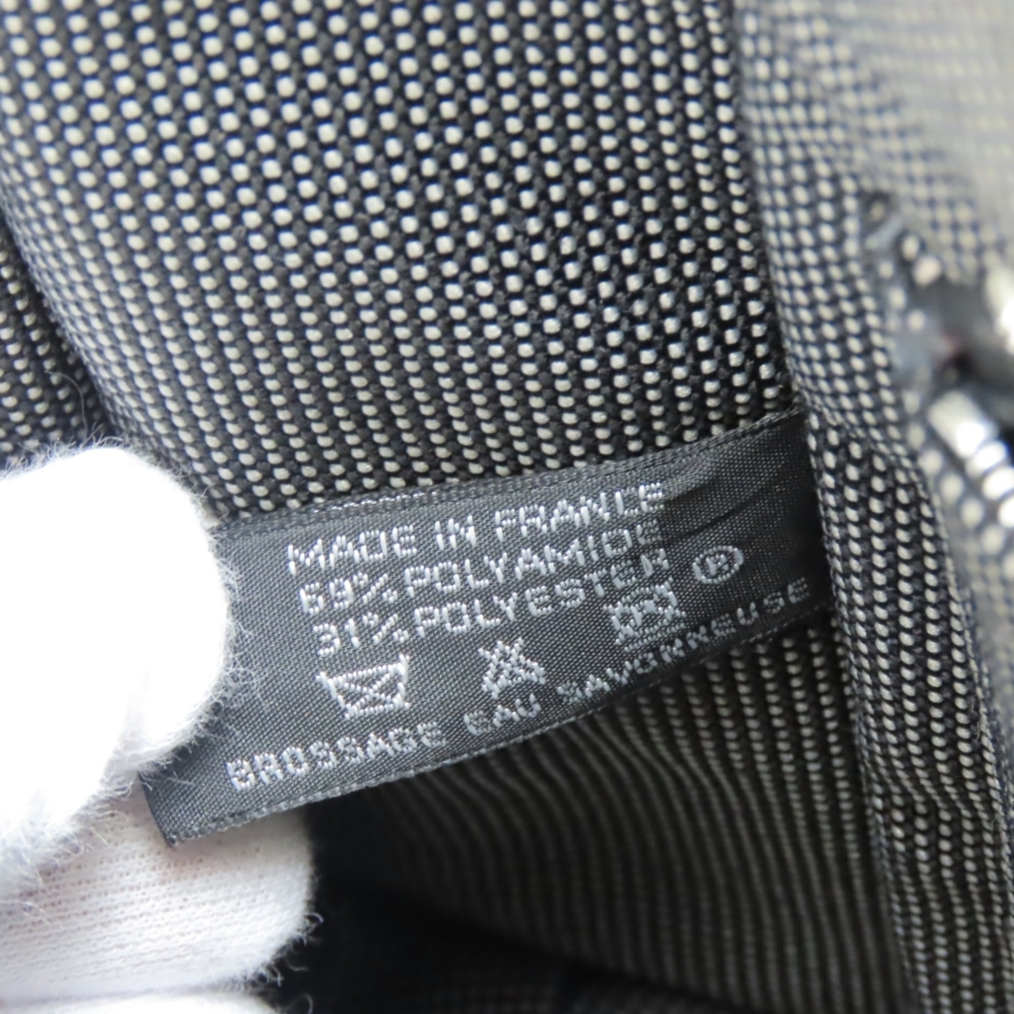 Hermes Her Line Gray Cotton Canvas Shoulder Bag (Pre-Owned)