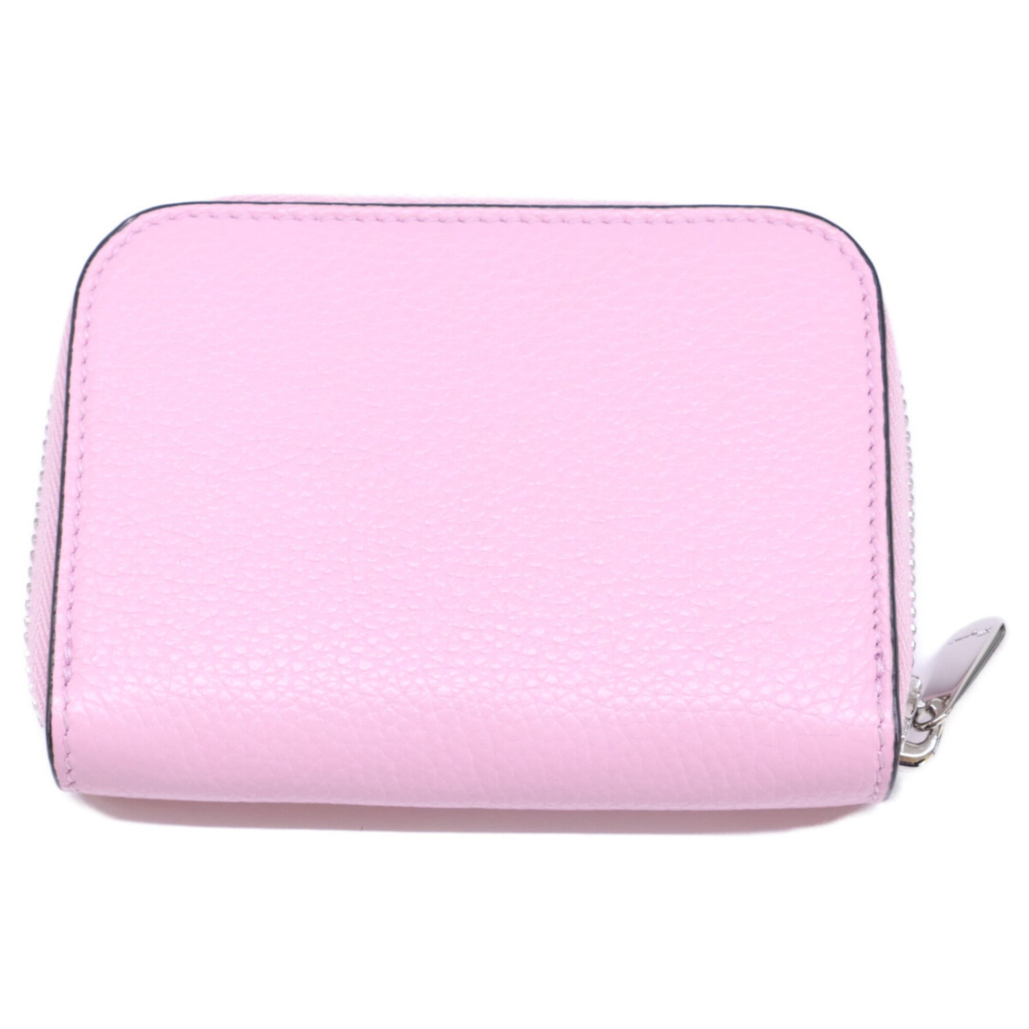Salvatore Ferragamo Pink Leather Coin Purse/Coin Case (Pre-Owned)