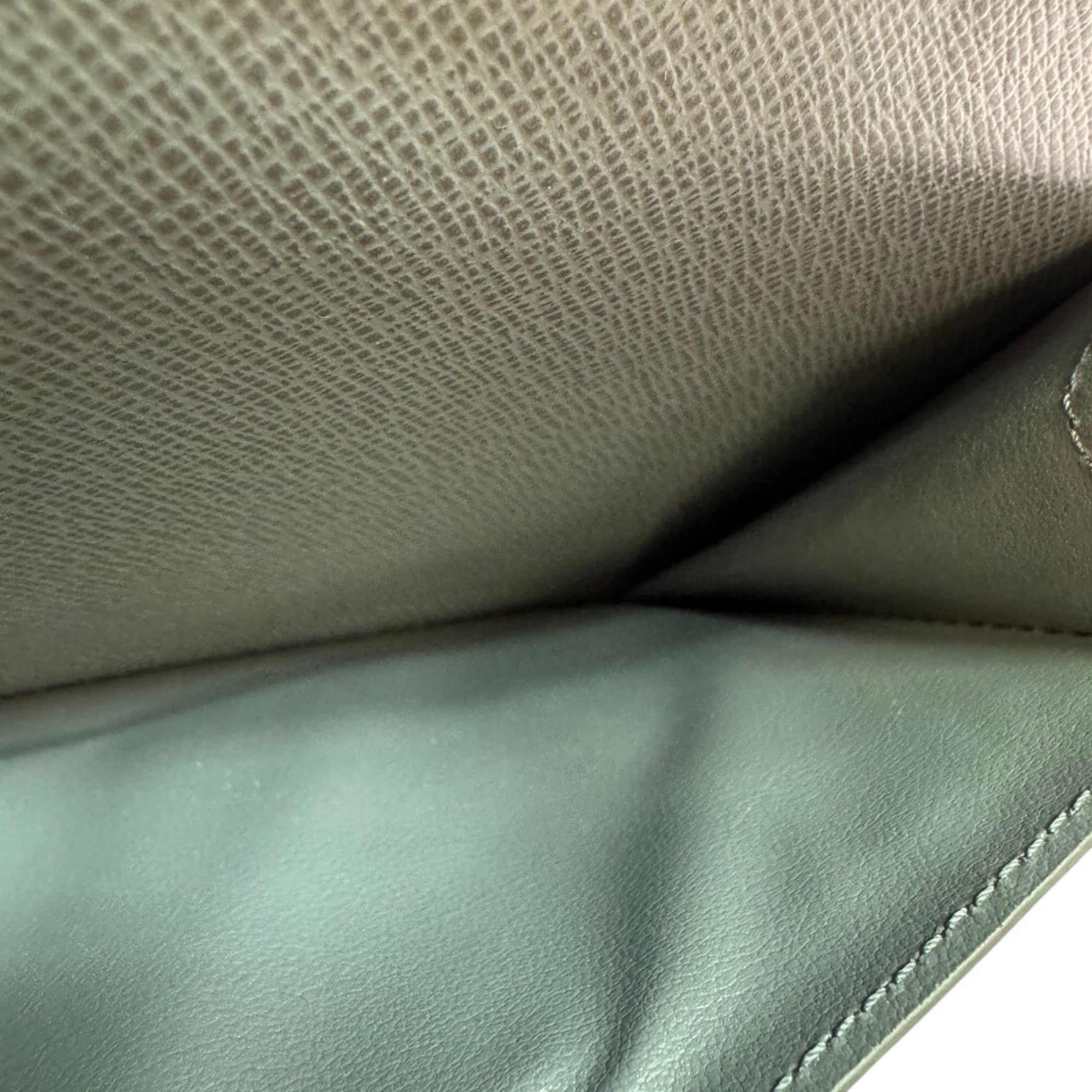 Louis Vuitton Black Gray Leather Long Wallet (Bi-Fold) (Pre-Owned)