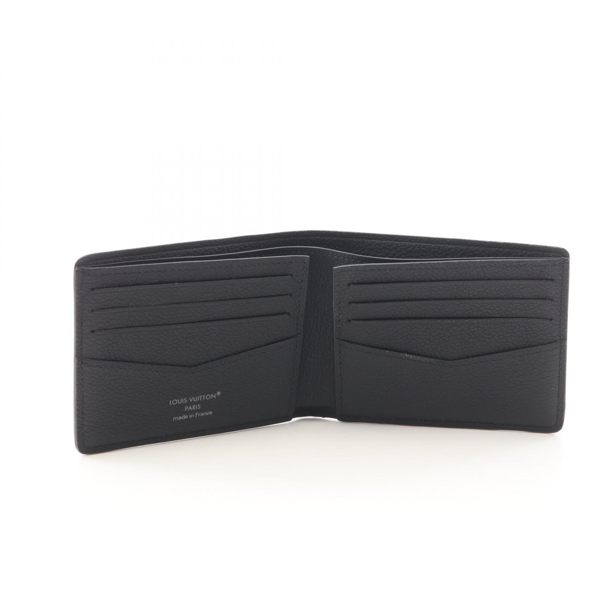 Louis Vuitton Black Gray Noir Coated Canvas Pvc Bill Wallet (Bi-Fold) (Pre-Owned)