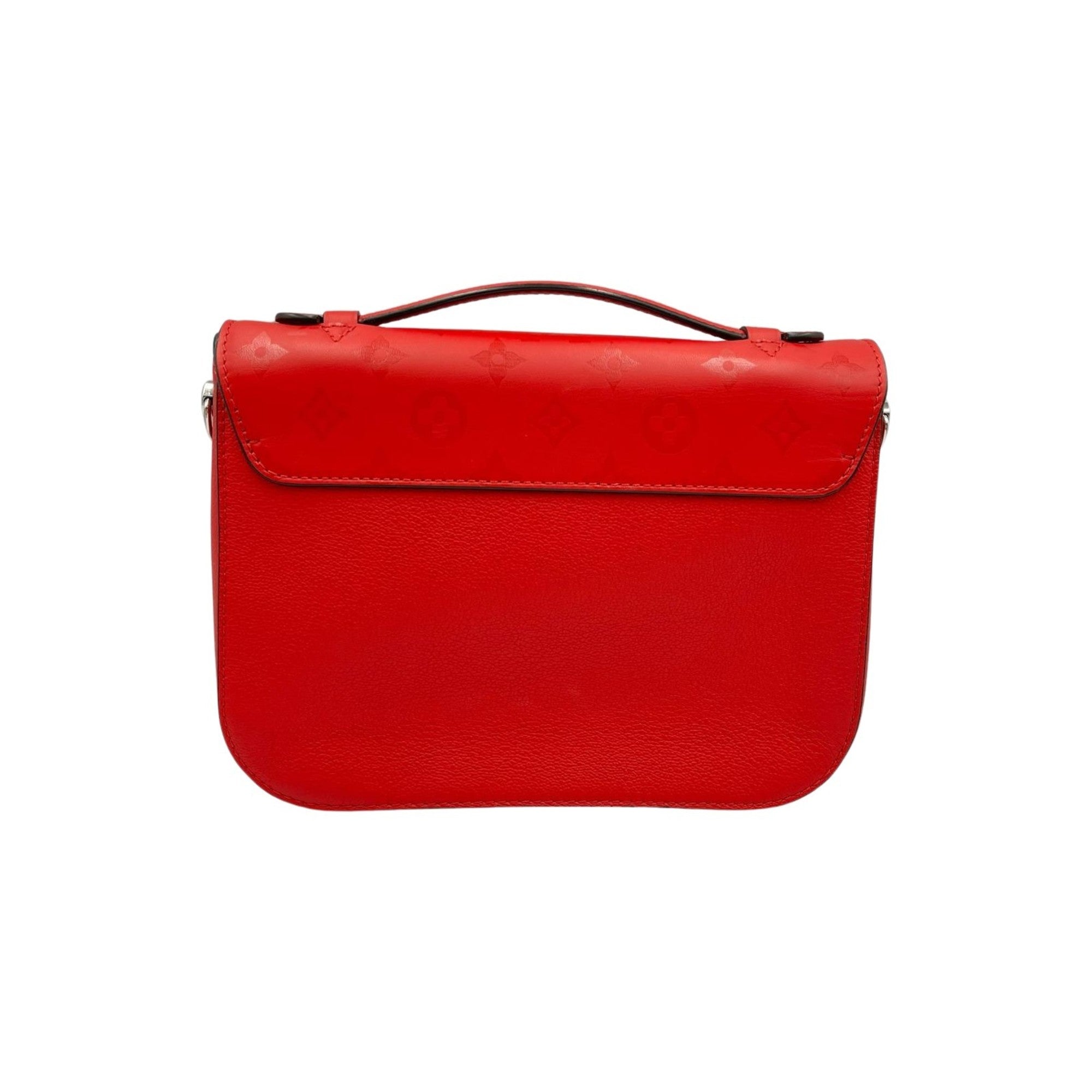 Louis Vuitton Red Color Leather Handbag Shoulder Bag (Pre-Owned)