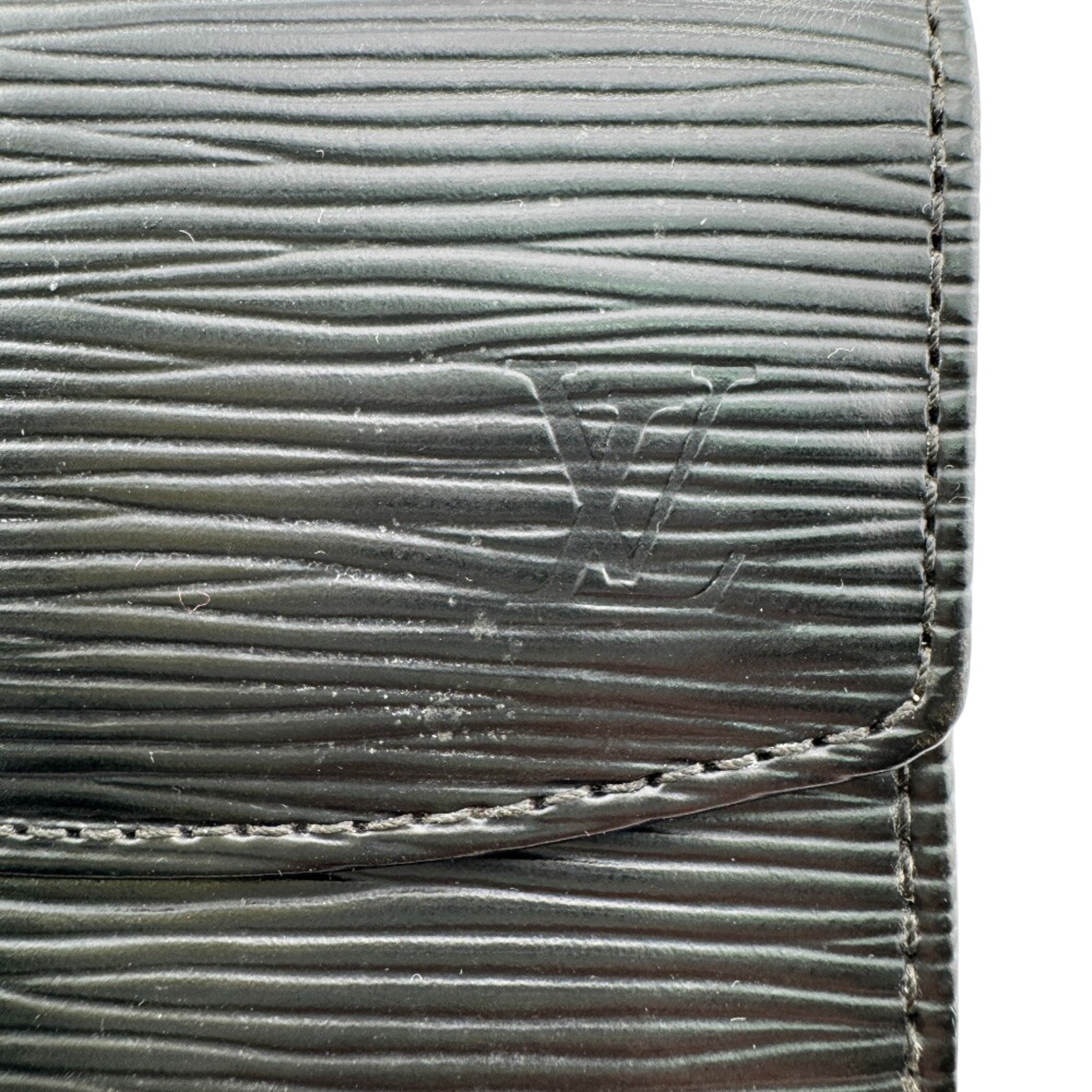 Louis Vuitton Black Leather Coin Purse/Coin Case (Pre-Owned)
