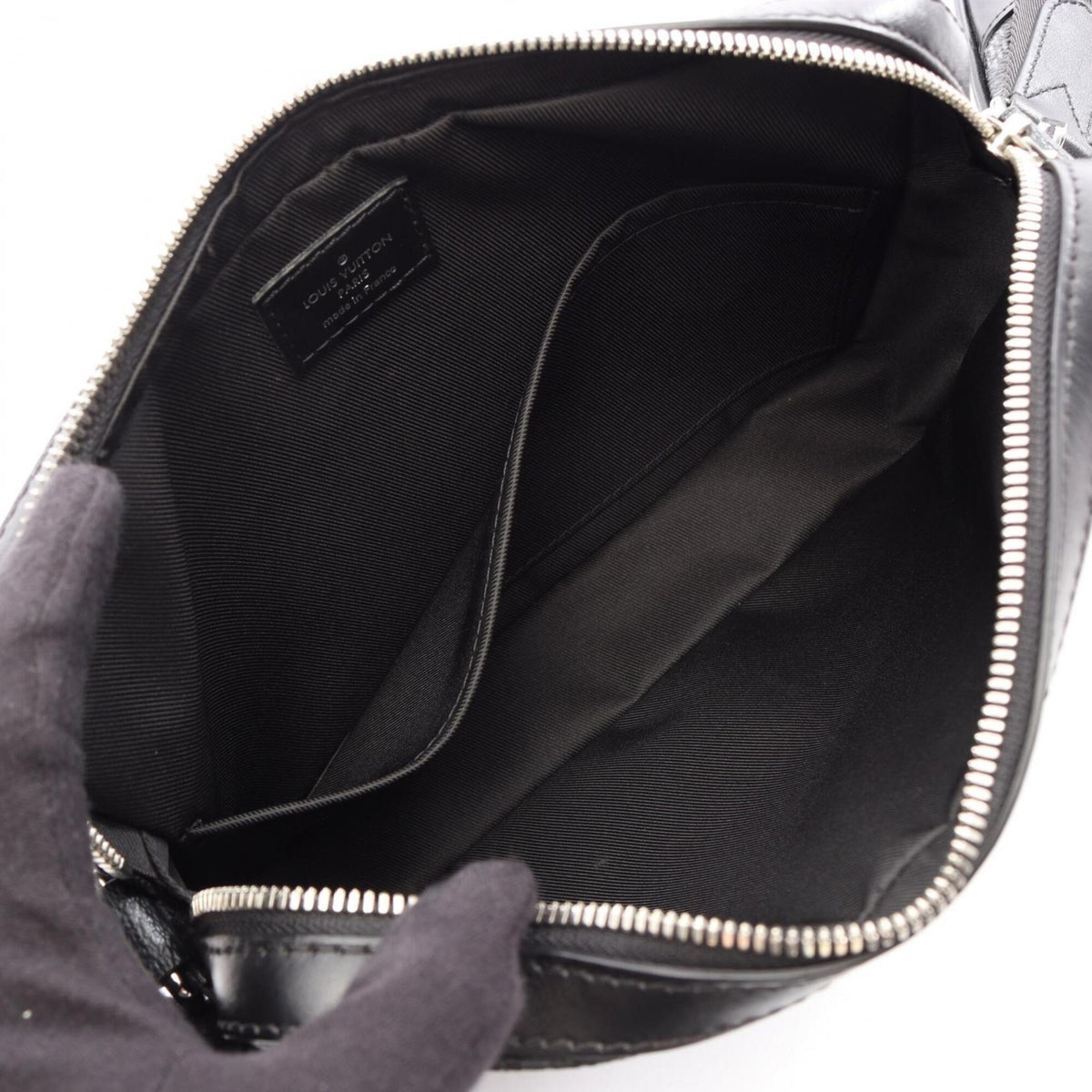 Louis Vuitton Black Pvc Leather Handbag Pouch Shoulder Bag (Pre-Owned)