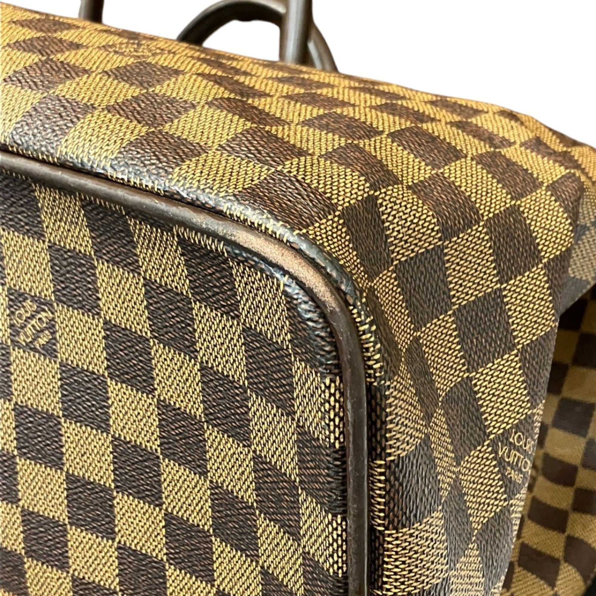 Louis Vuitton Damier Brown Damier Canvas Boston Bag (Pre-Owned)