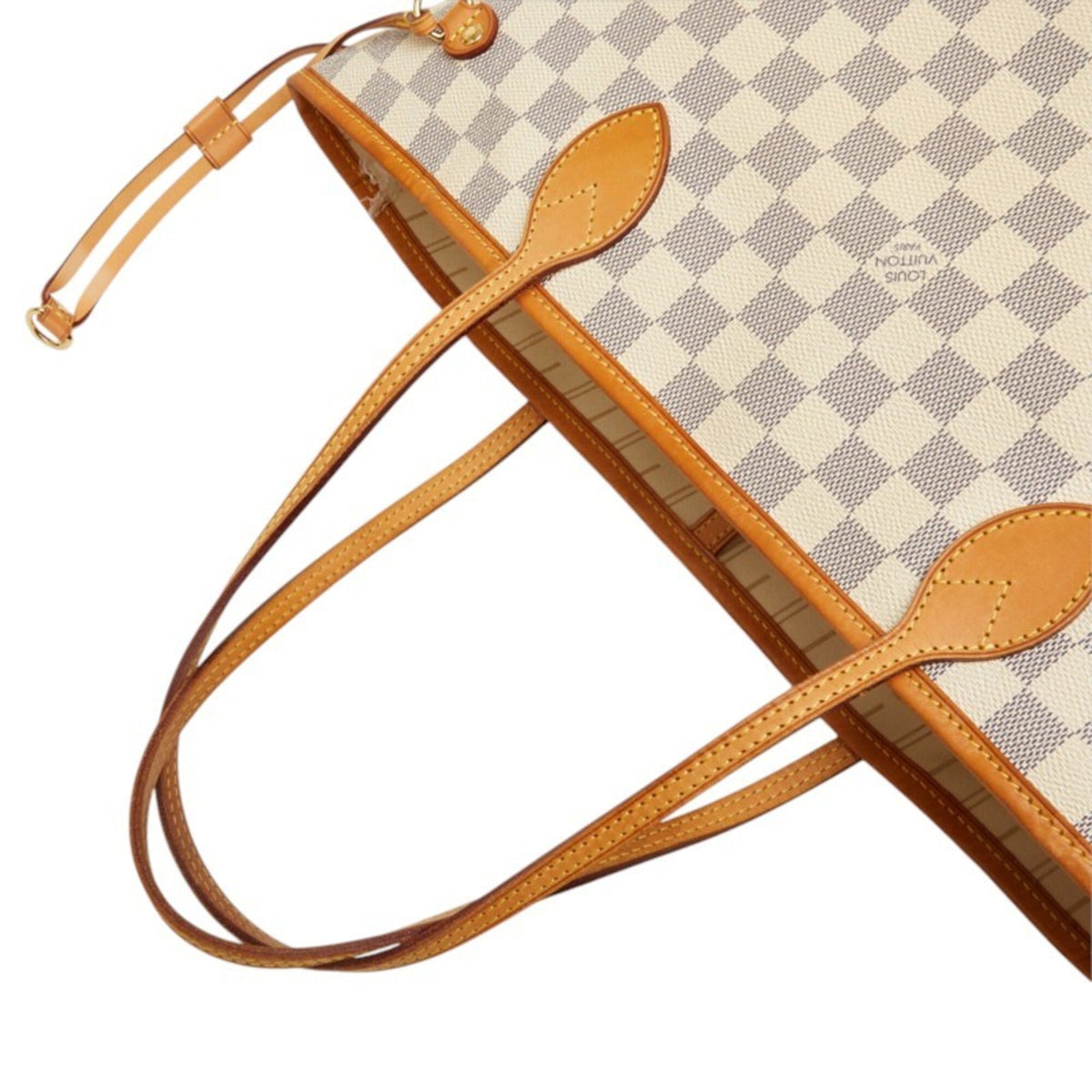 Louis Vuitton Damier Azur Ivory White Pvc Leather Shoulder Bag Tote Bag (Pre-Owned)