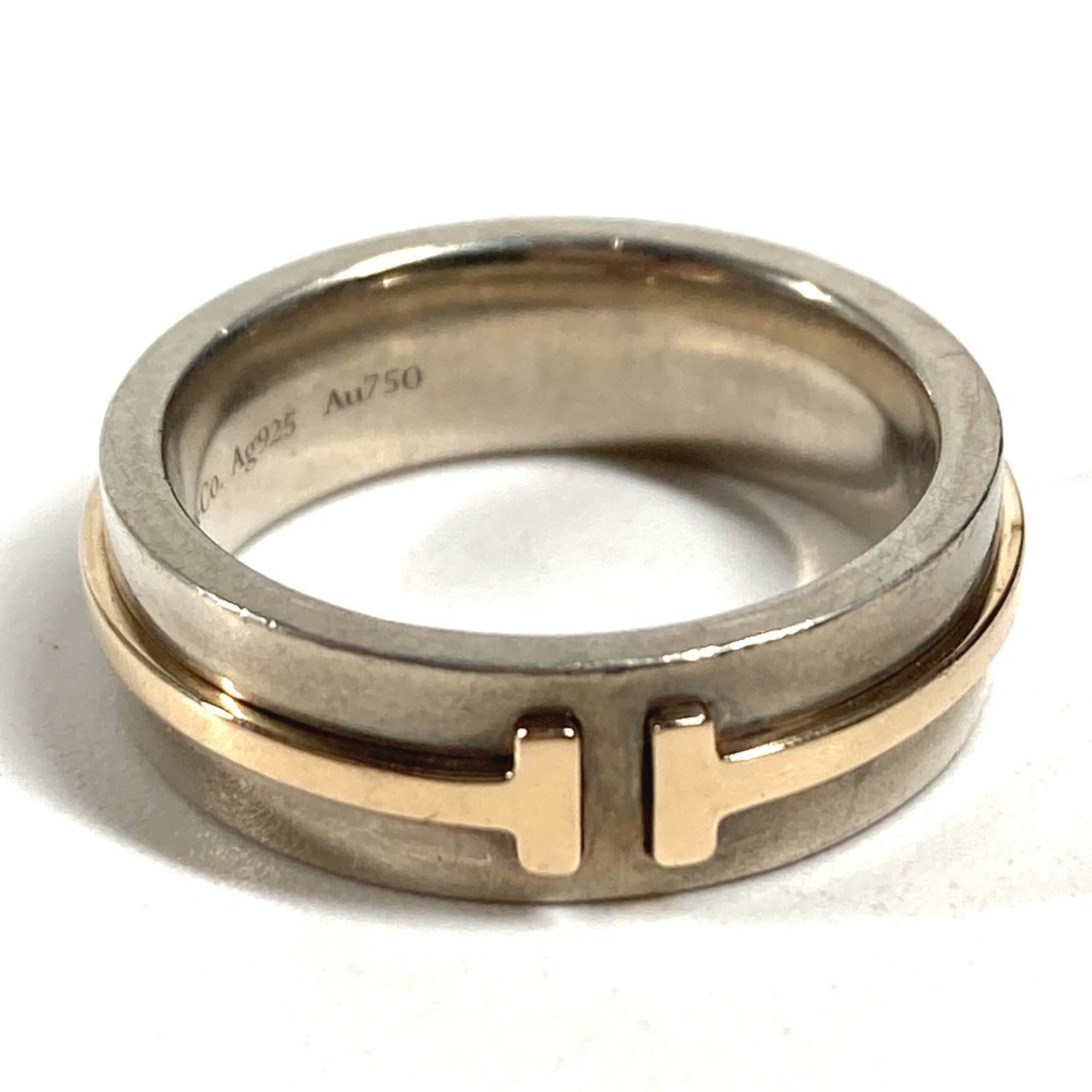 Tiffany Gold (18K) Silver 925 Band Ring (Pre-Owned)