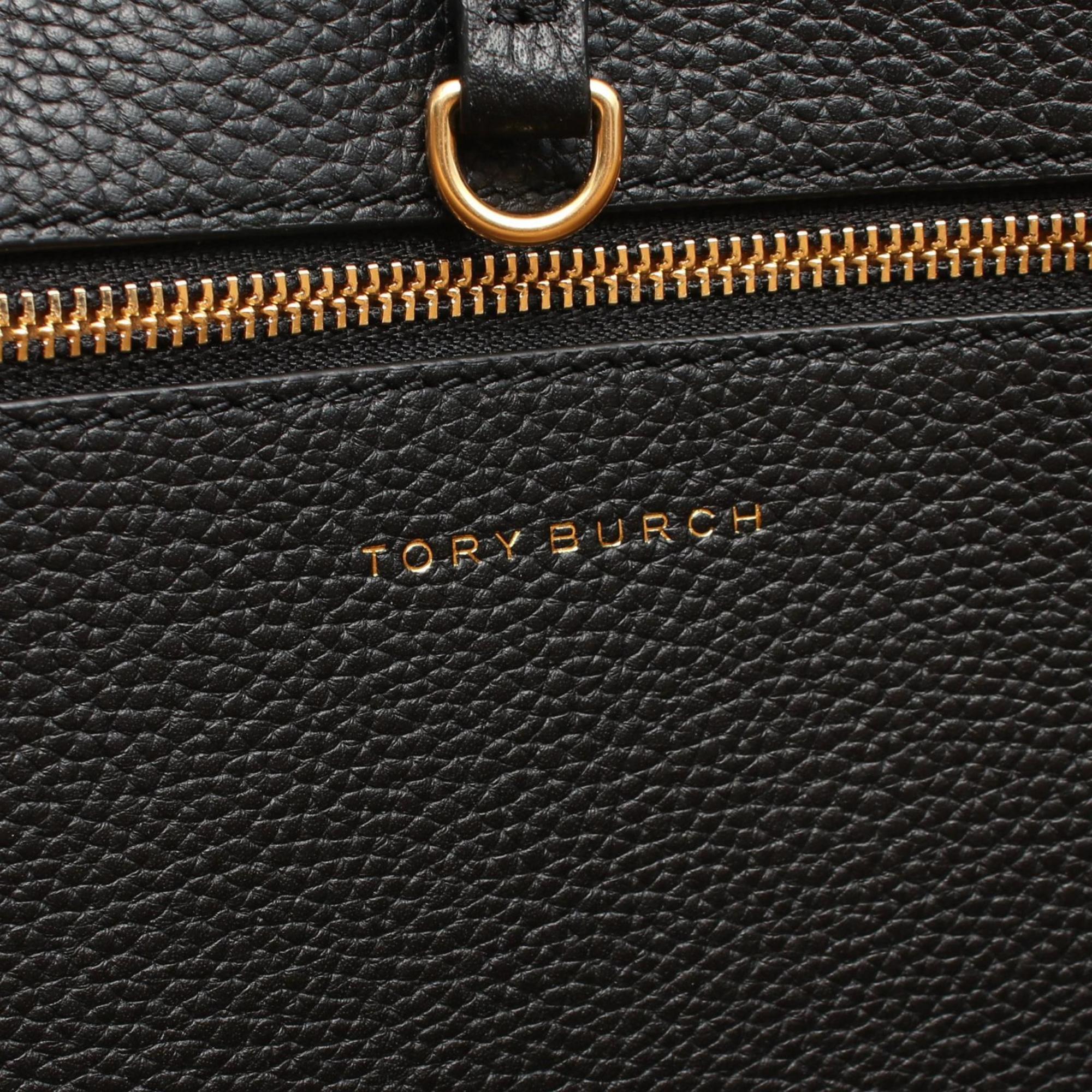 Tory Burch Black Leather Tote Bag