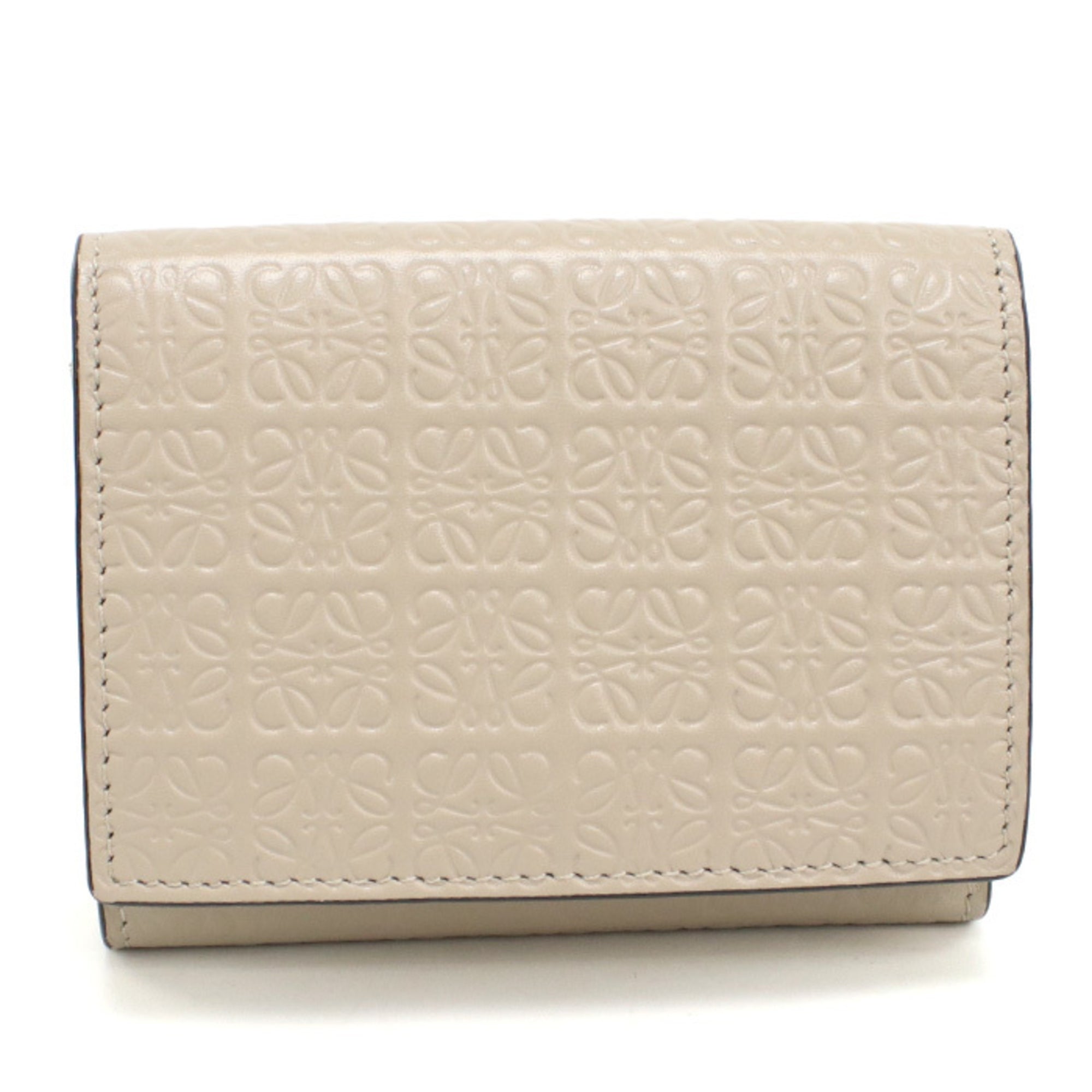 Loewe Beige Leather Wallet (Tri-Fold) (Pre-Owned)