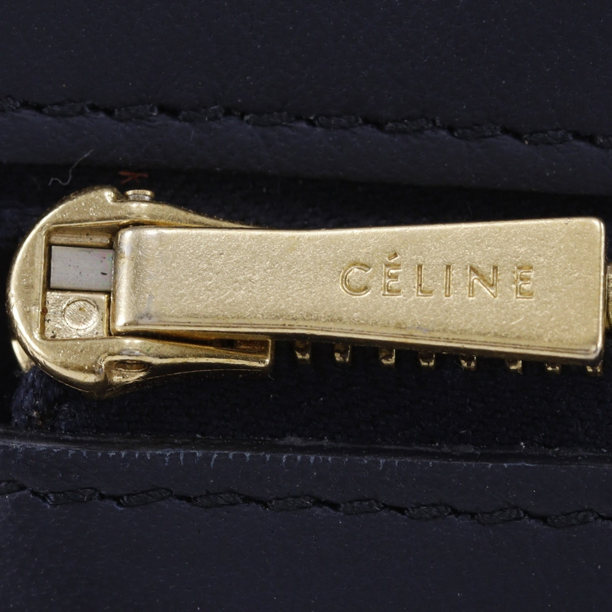 Celine Red Color Leather Long Wallet (Bi-Fold) (Pre-Owned)