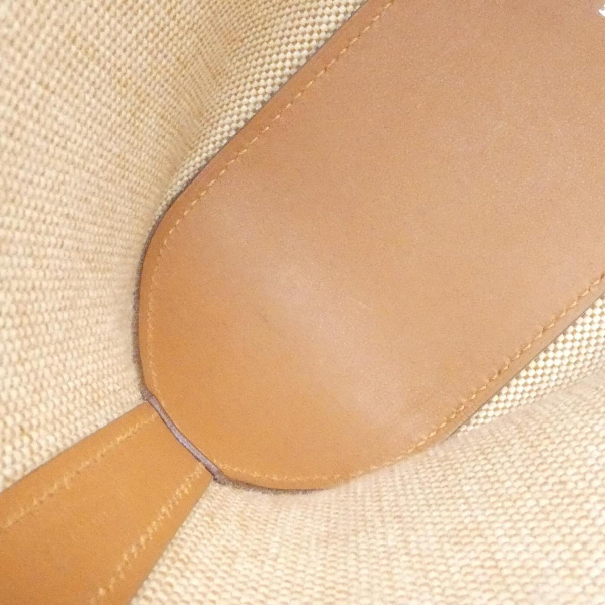 Hermes Brown Ecru Natural Toile H Swift Leather Handbag (Pre-Owned)
