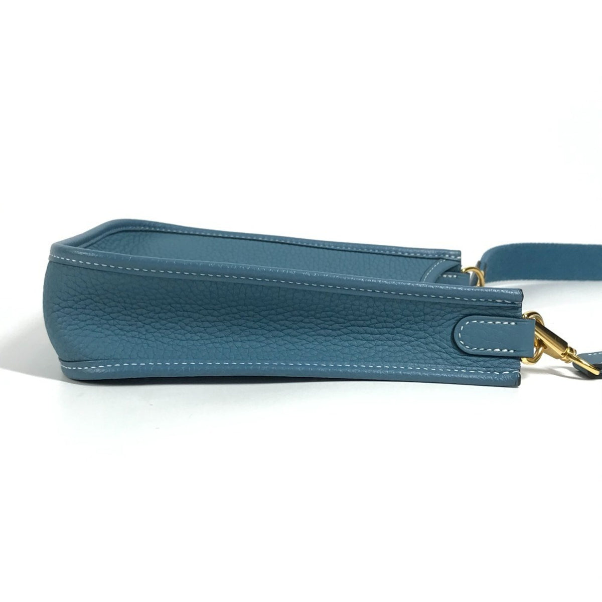 Hermes Blue Taurillon Clemence Leather Pochette Shoulder Bag (Pre-Owned)
