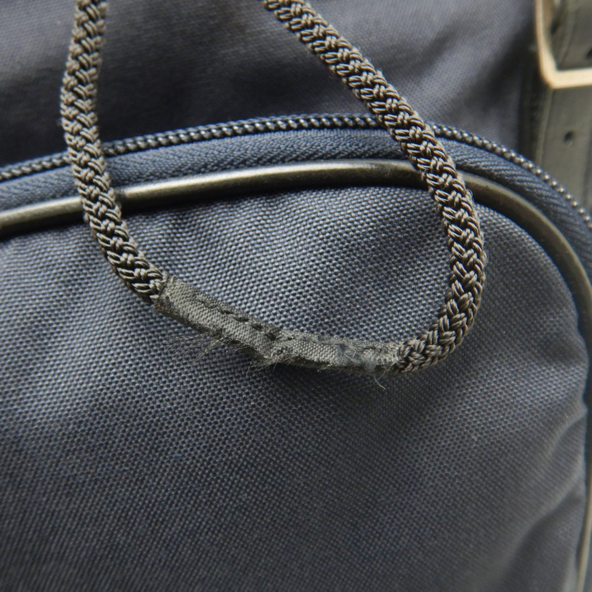 Yves Saint Laurent Navy Canvas Leather Backpack (Pre-Owned)